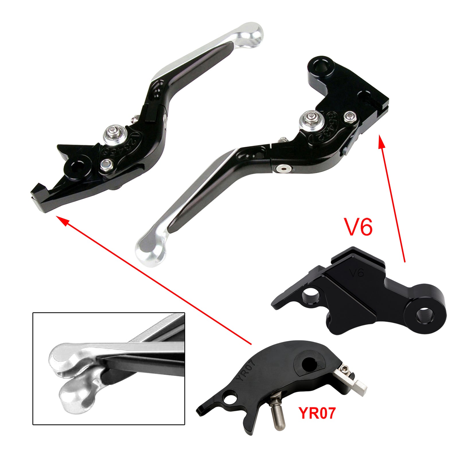 Adjustable Clutch Brake Lever fit for YAMAHA XSR900 XSR900GP MT-09 MT-09SP 24-25