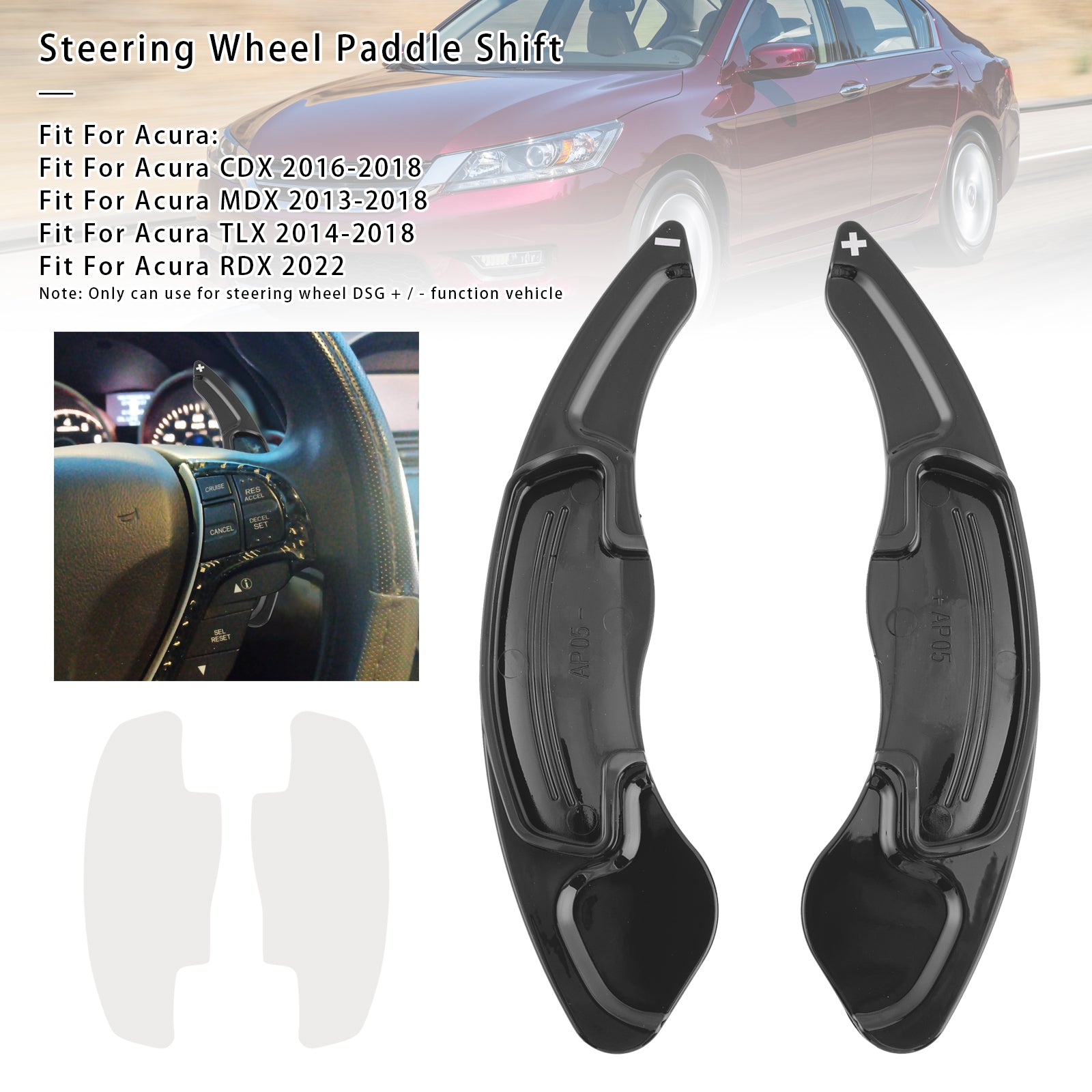 Steering Wheel Paddle Shifter For Acura RDX MDX CDX TLX 13-18