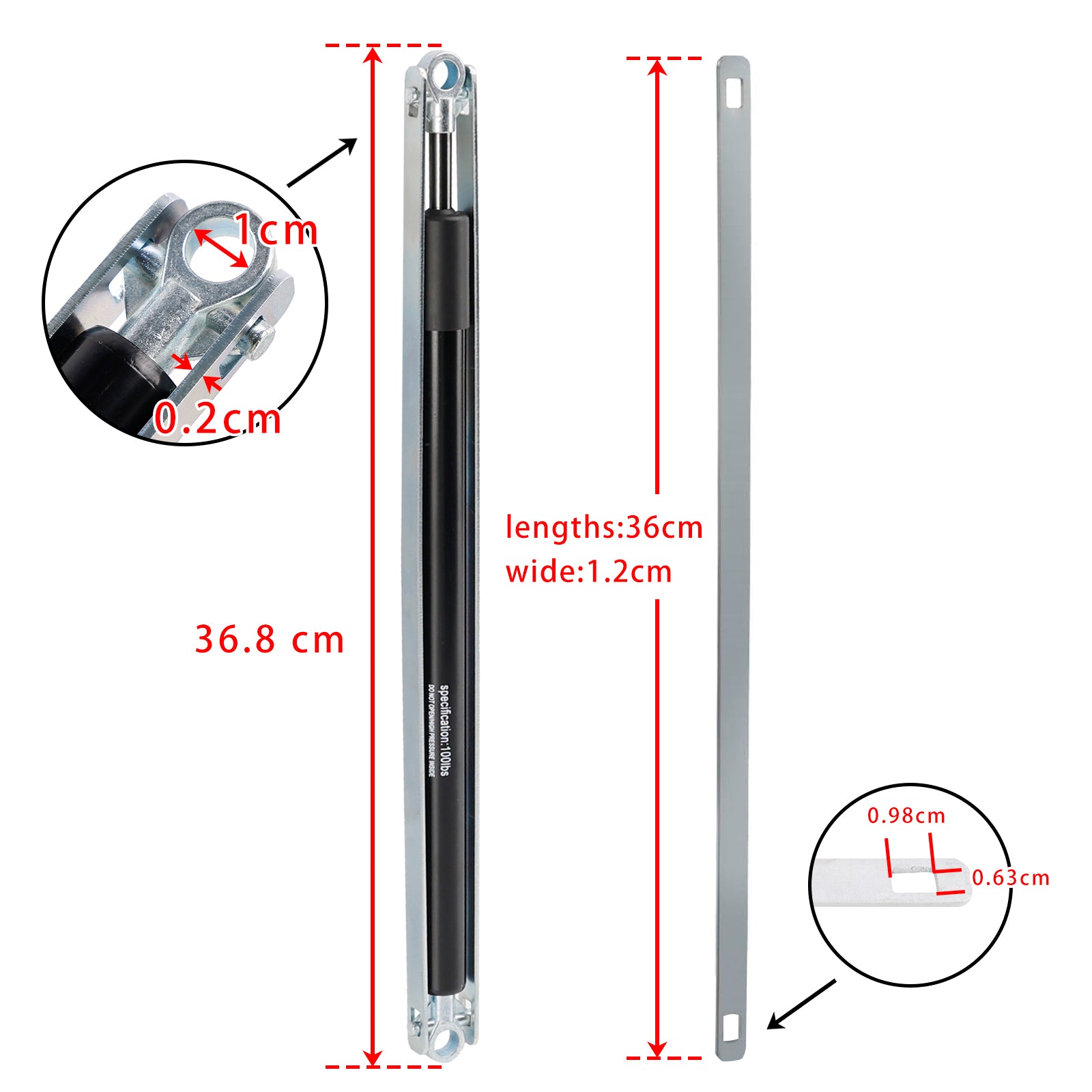 2st 36-80 Standard Strut Kit för Werner Aluminium Attic Ladders AH2210 AH2210B