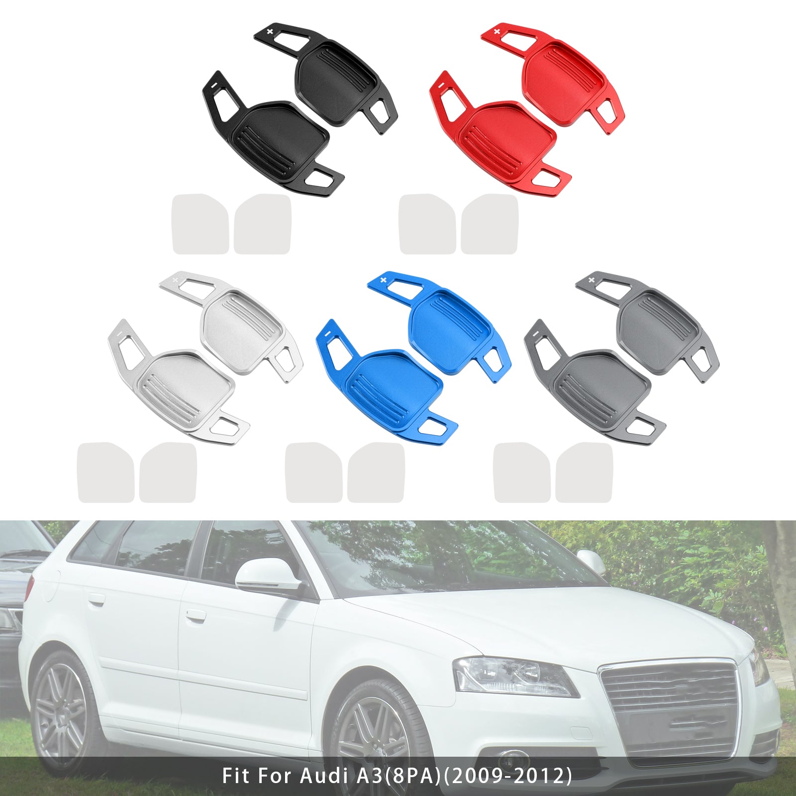 Steering Wheel Paddle Shifter For Audi A3 A4 A5 A6 TT Q5 08-14 Aluminium