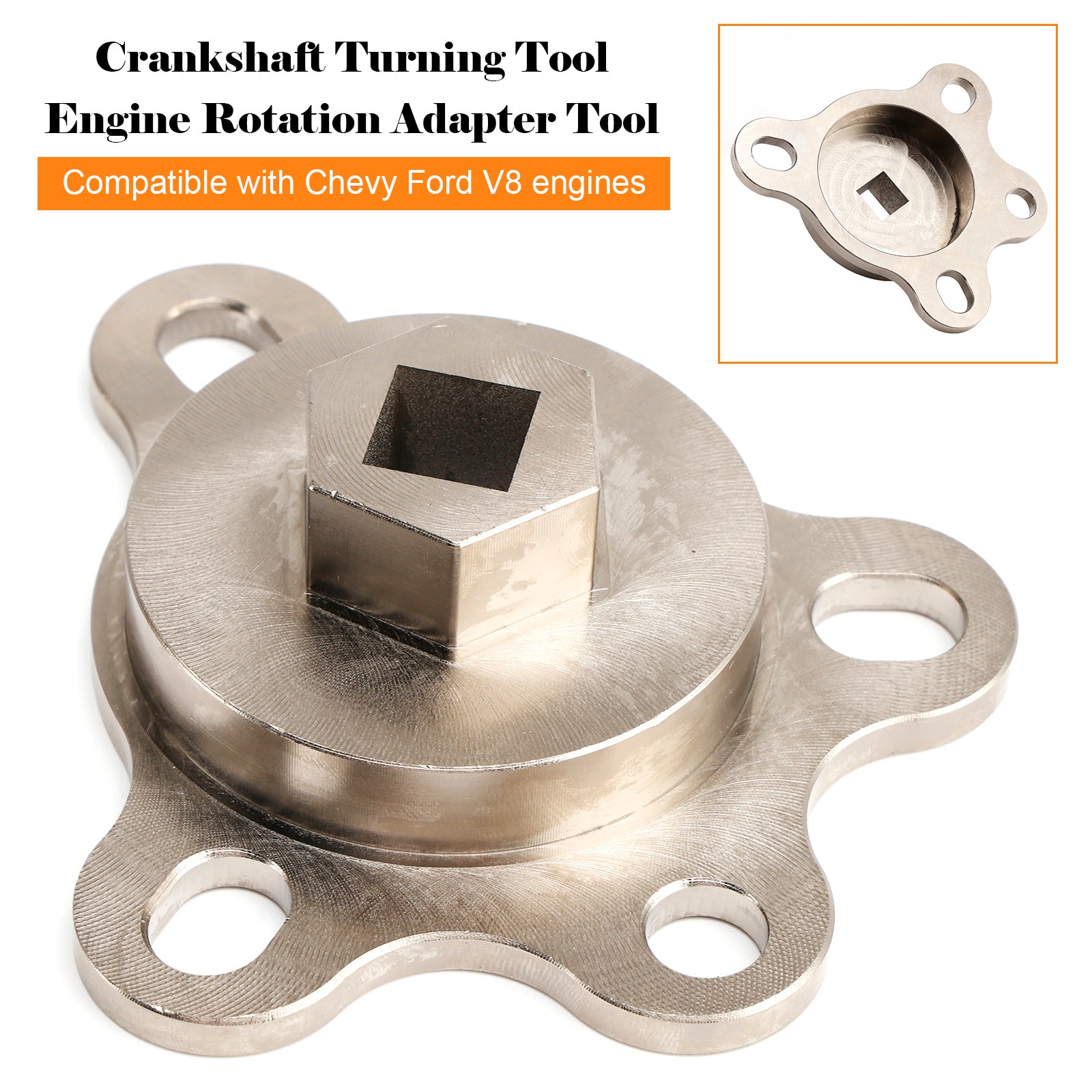Crankshaft Turning Tool Engine Rotation Adapter Tool For Chevy Ford V8 engines