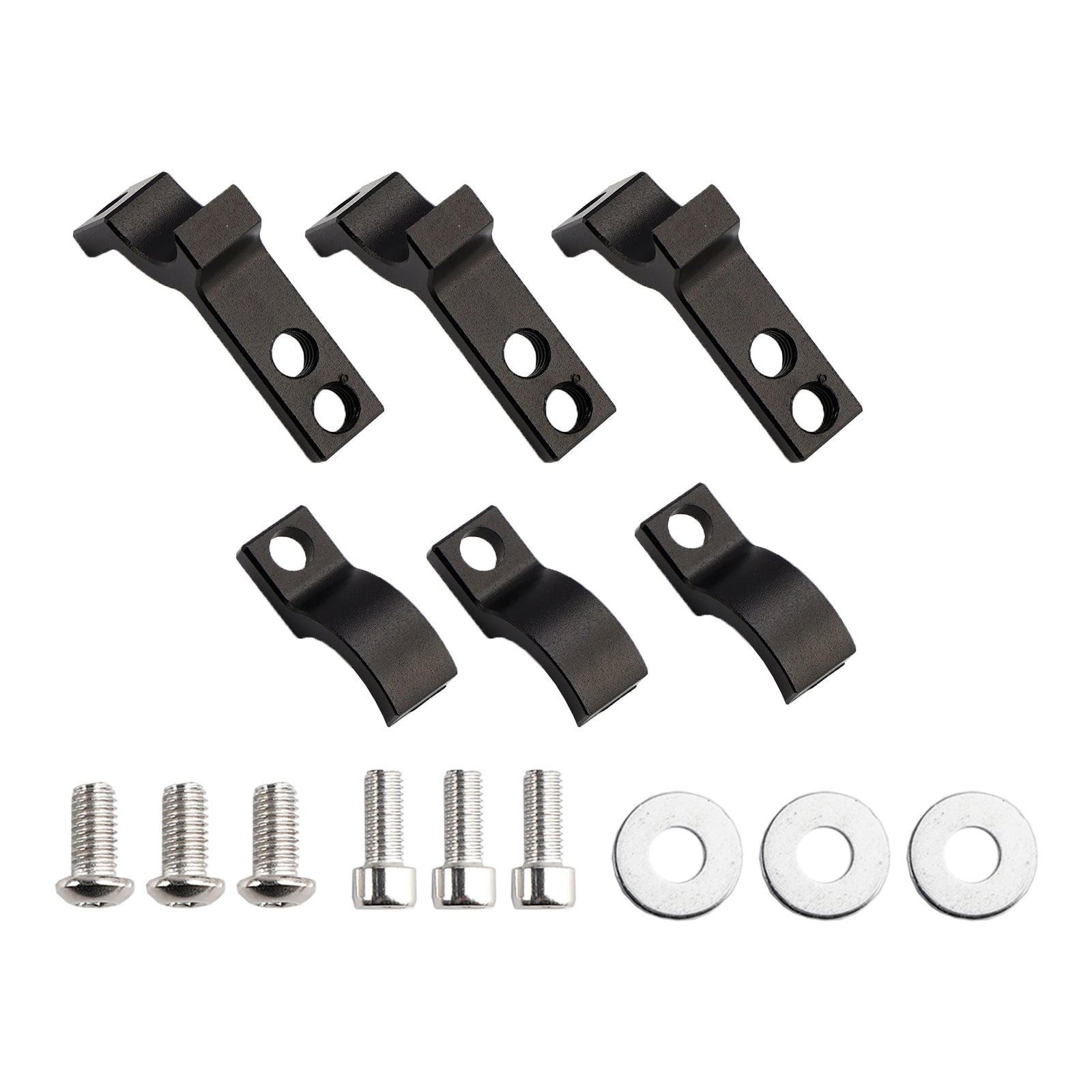 Universell symmetrisk side sadelpose monteringsbrakett kit svart for motorsykkel