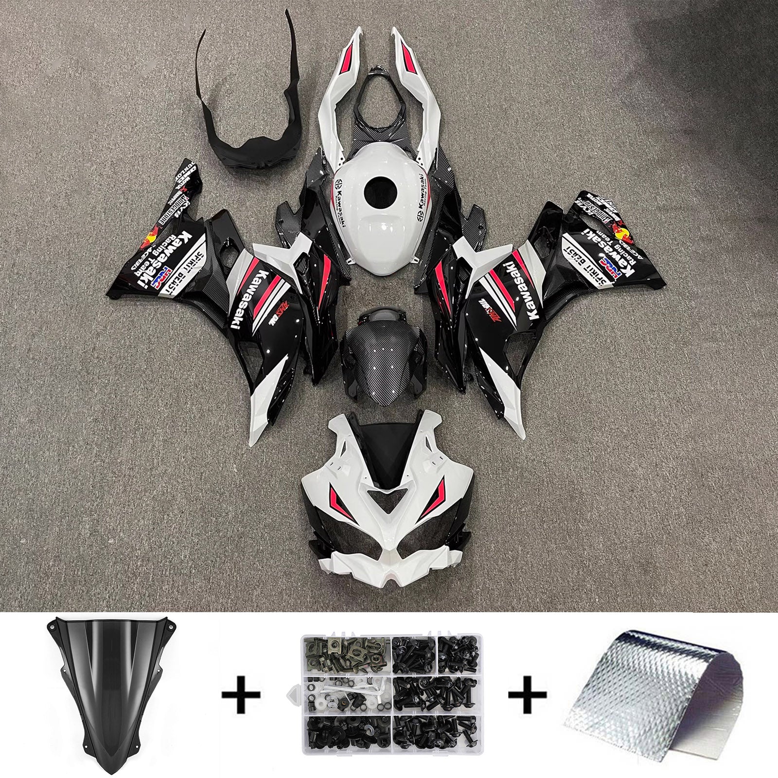 2019-2025 Kawasaki Ninja ZX-25R Amotopart Injection Fairing Kit Bodywork ABS #104
