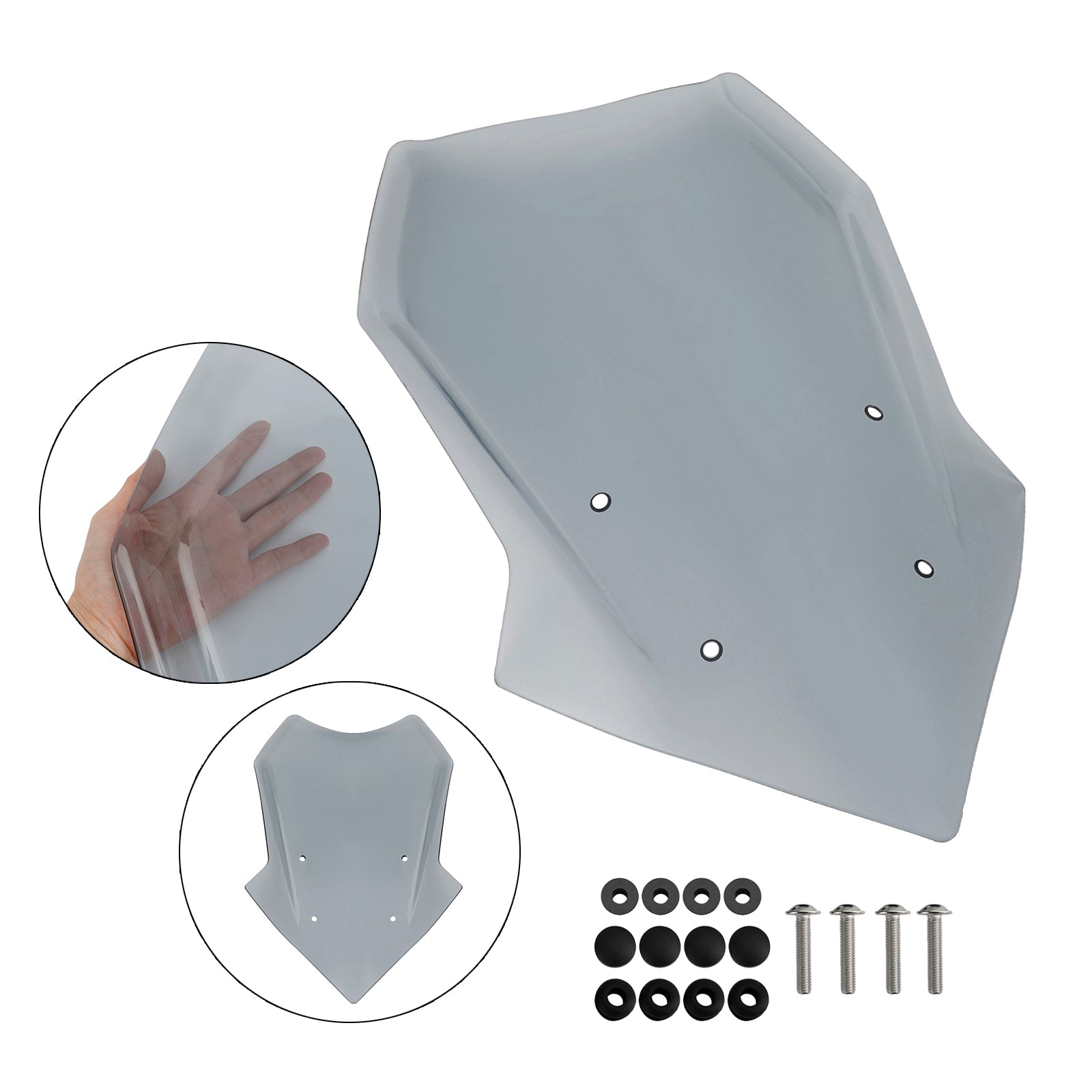 Černé sklo čelného skla pre Yamaha Tracer 900/GT 2018-2020 Tracer 9/GT 2021-23