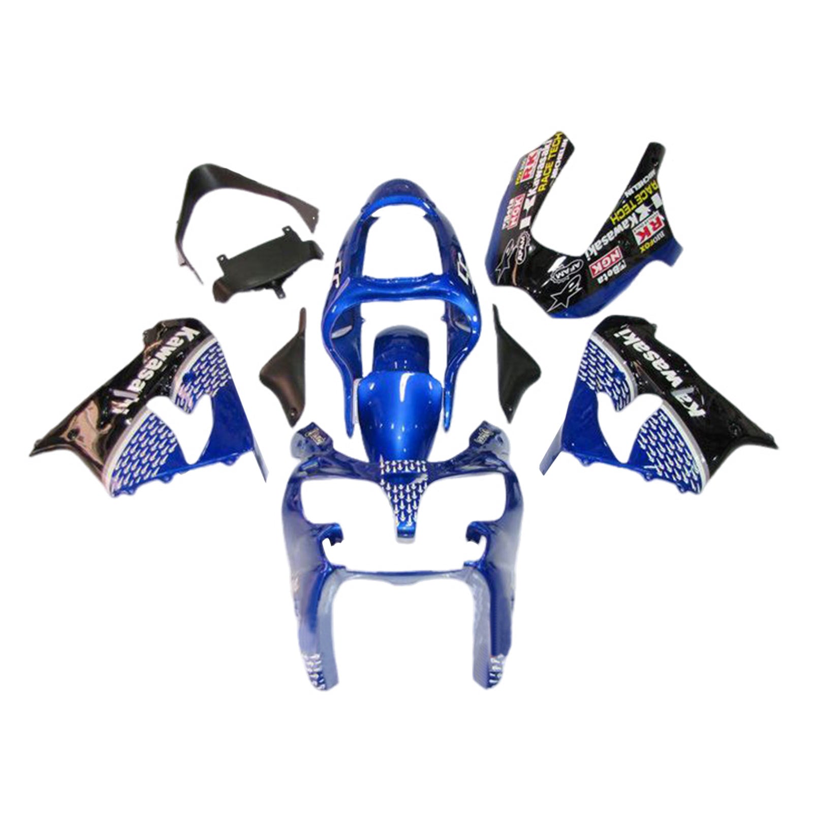 2000-2001 Kawasaki ZX9R injectiekuipset carrosserie kunststof ABS