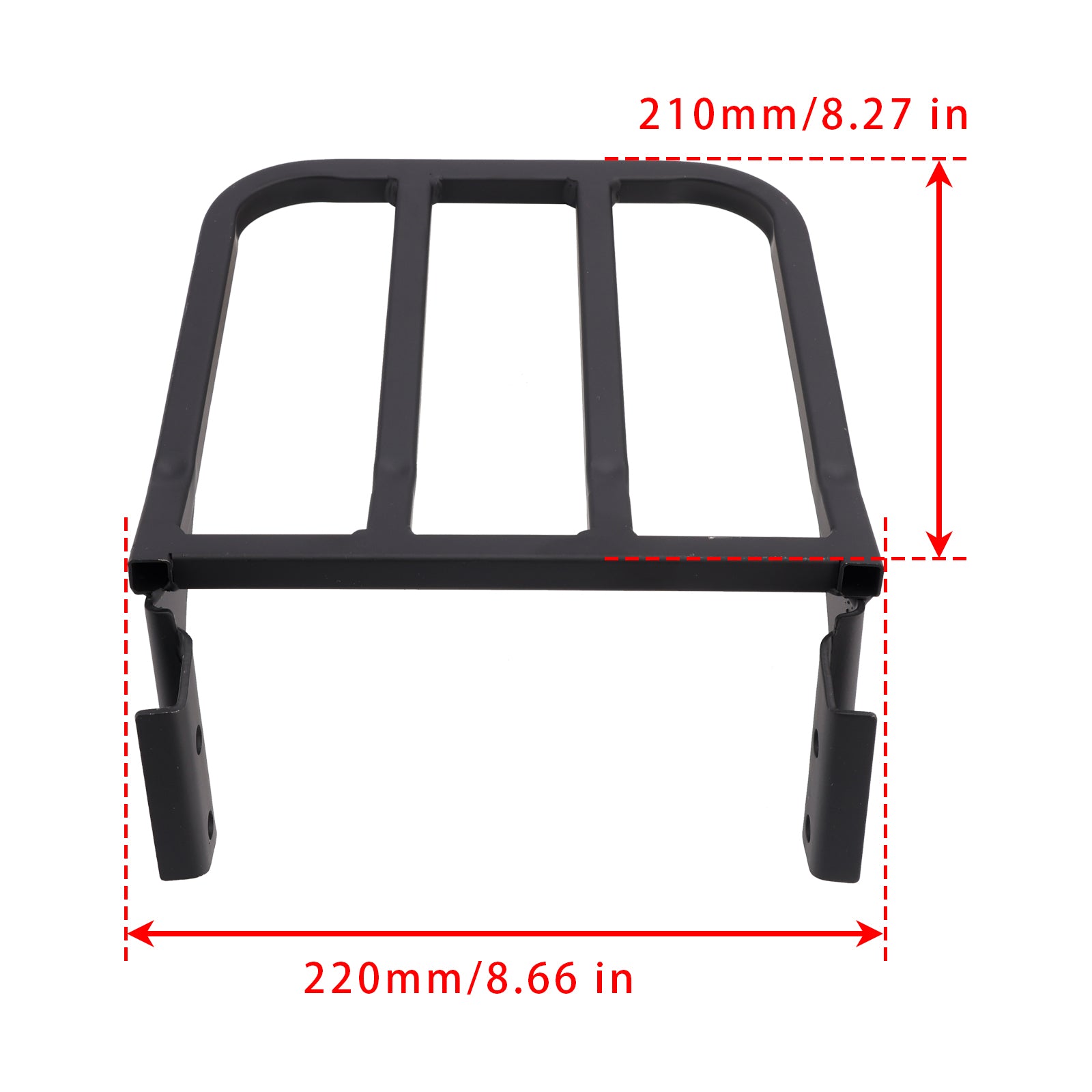 BLACK LUGGAGE RACK FOR SISSY BAR UPRIGHT FOR SPORTSTER XL 883 1200 2004-2020