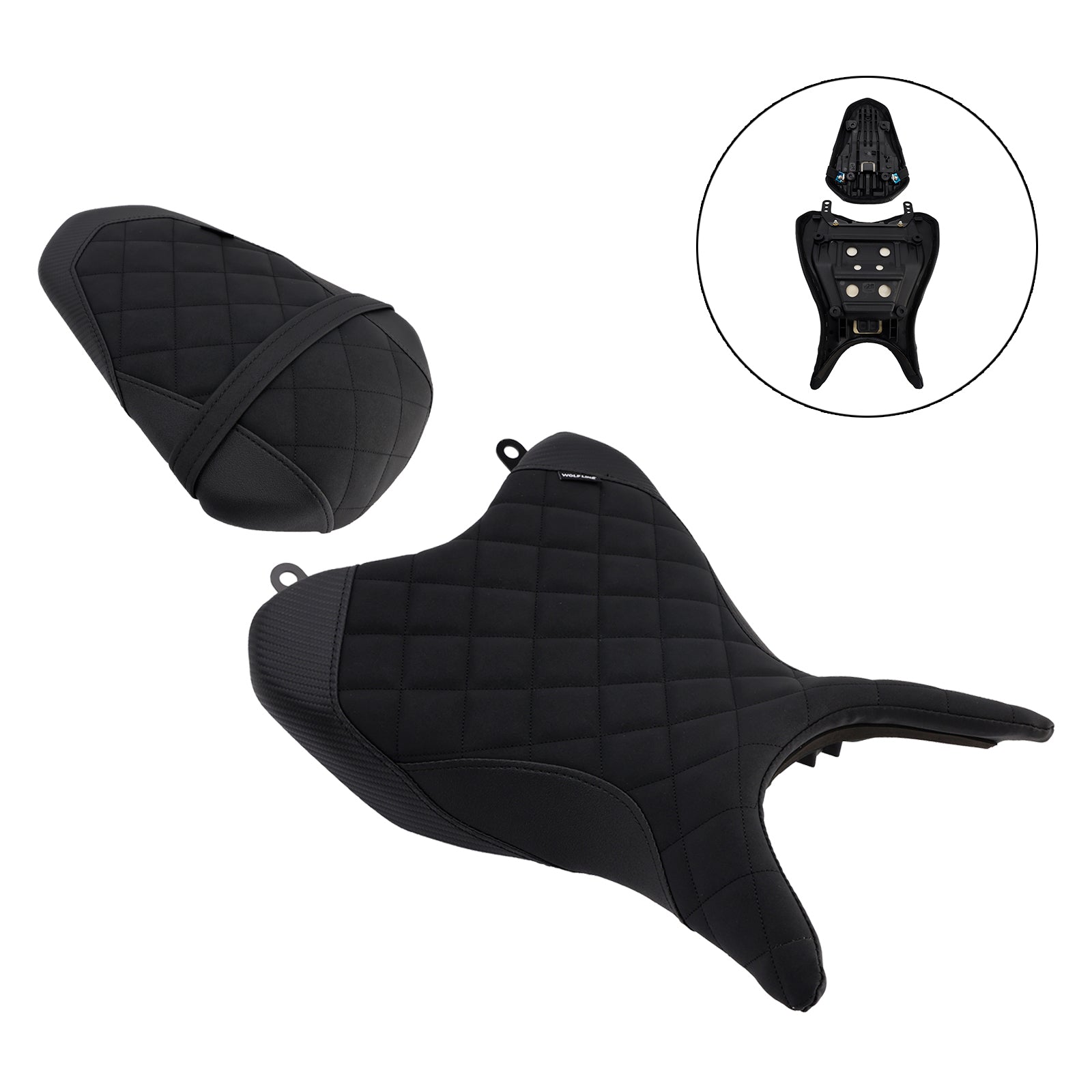 Driver&Passenger Seat Rear Cushion Black For Yamaha Yzf-R3 2025- Mt-03 2025-