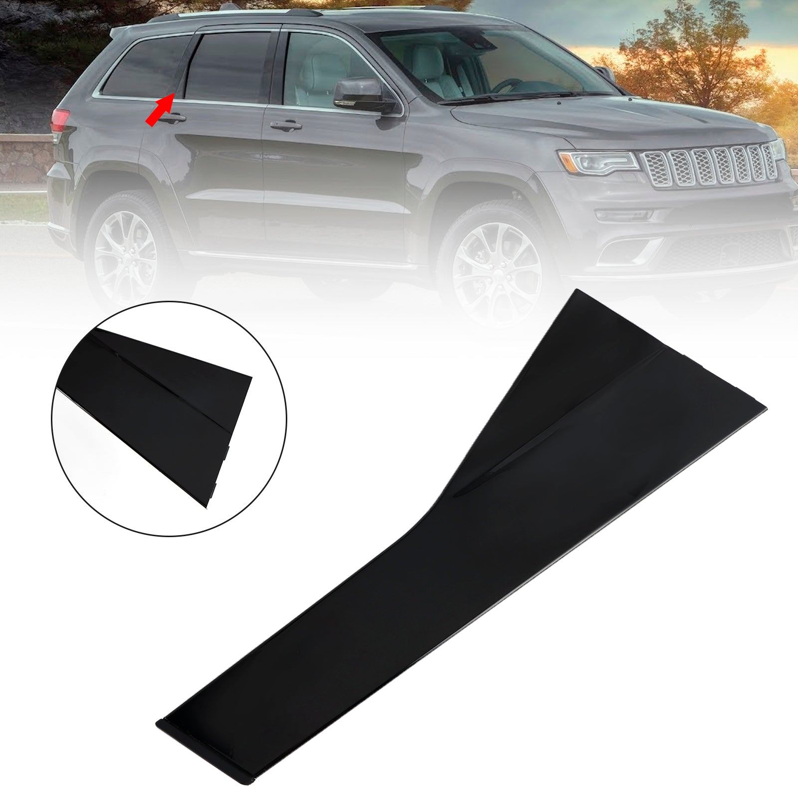 Exterior Right Side C Pillar Applique 57010448 For Jeep Cherokee 2011-2021