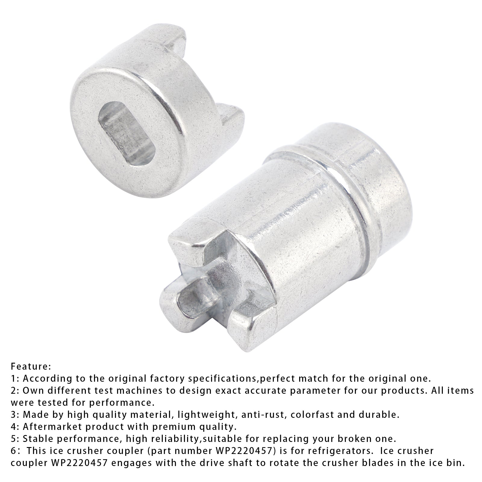 WP2220457 kjĂžleskap Ice Crusher Coupler + WP2220458 Kobling