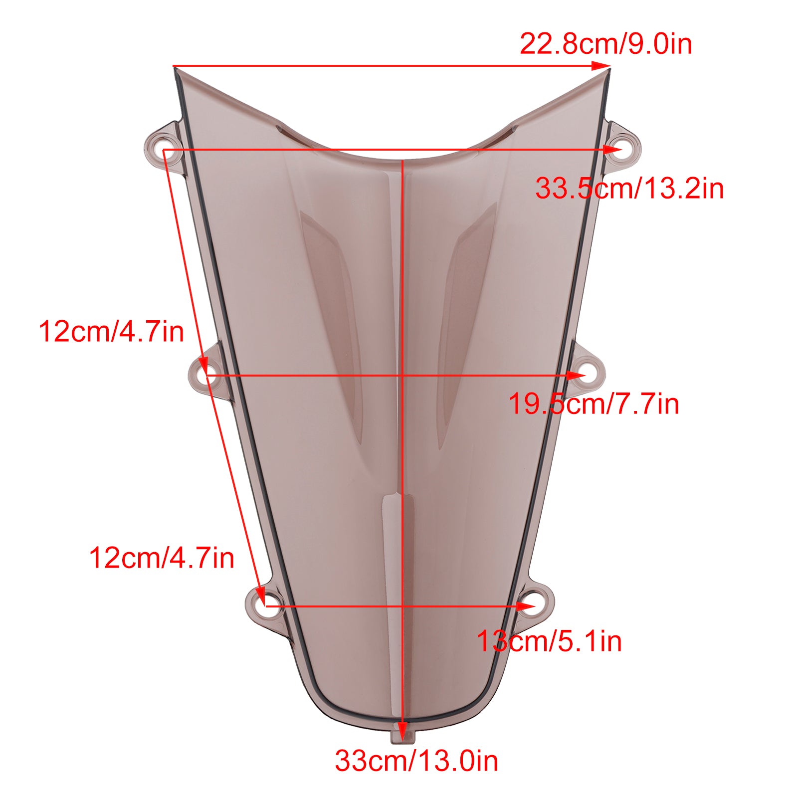 Vindrutan vindruta passar för Honda CBR1000RR 2017-2023