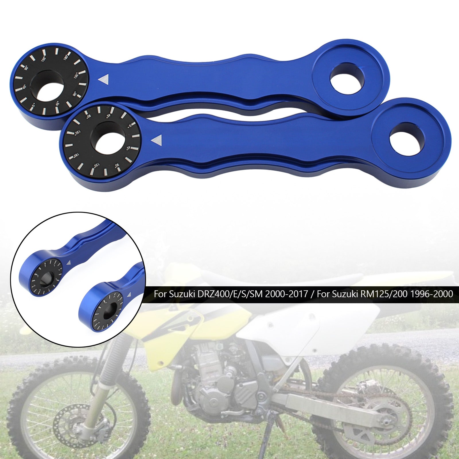 Nastaviteľná spustená súprava prepojenia pre Suzuki DRZ400/E/S/SM 00-17 RM125/200 96-00