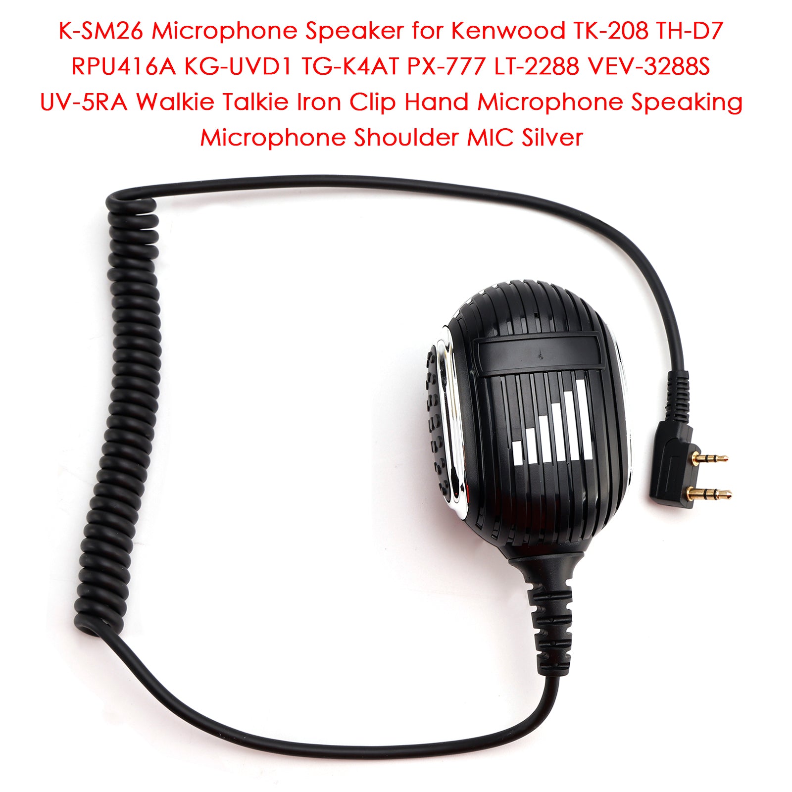 K-SM26 Microphone Haut-Parleur pour TK-220 TH-F6 RPU499A KG669 TG-2AT PX333 LT-3288