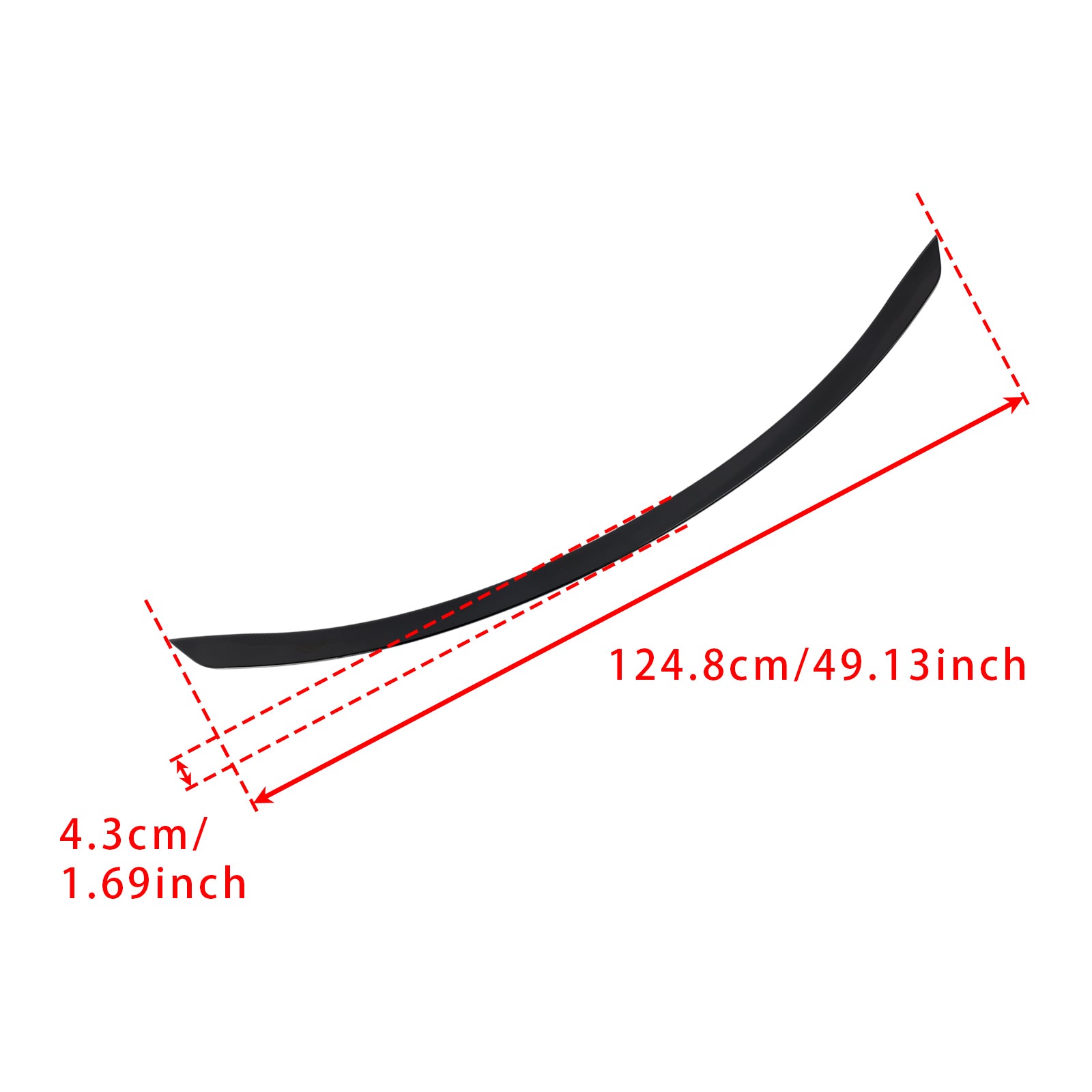 Mercedes-Benz Clase C 2021+ W206 Alerón trasero negro brillante estilo AMG C63 S