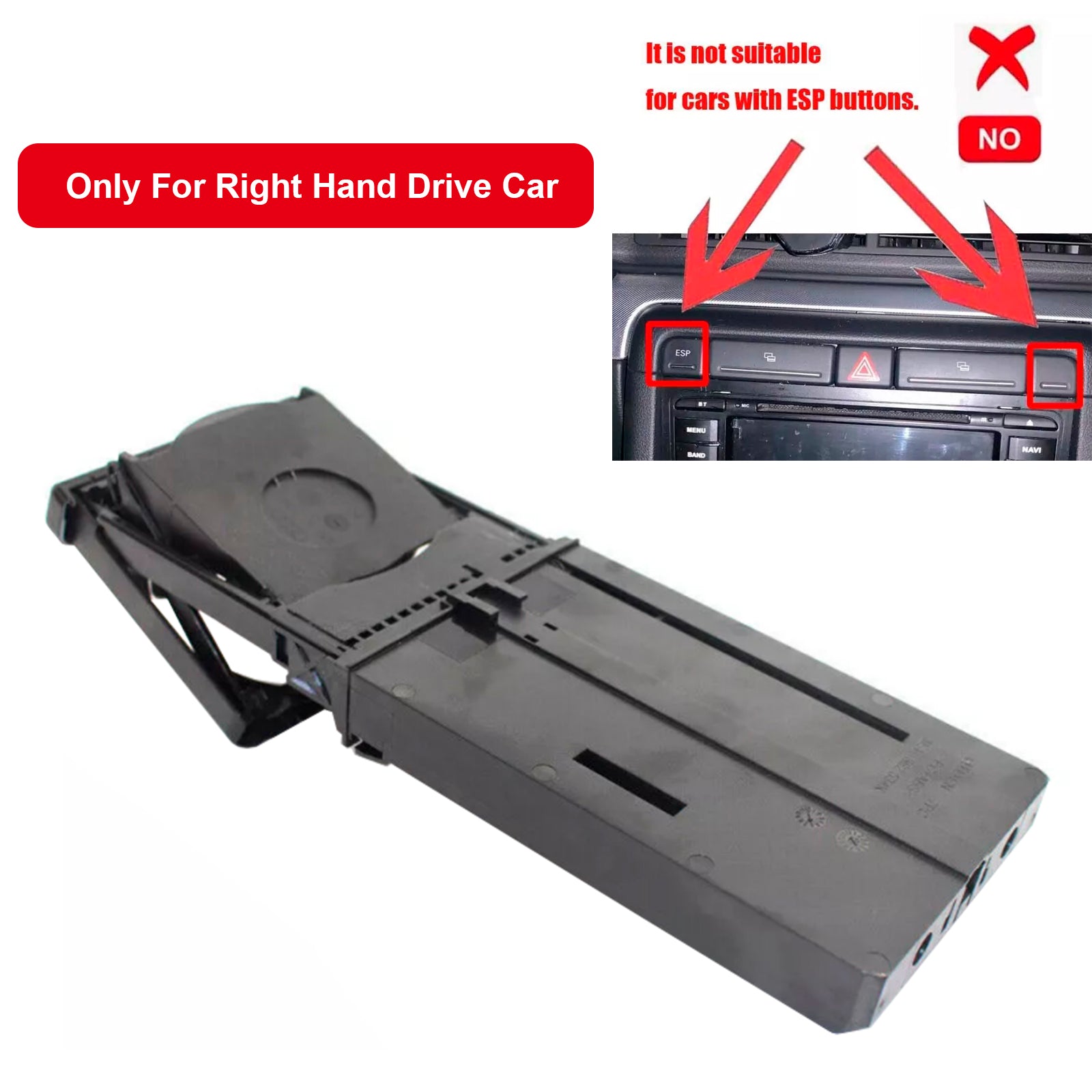 Cup Holder Retractable Right Hand Drive 8E2862534L For Audi A4 B6 B7 2002-2008