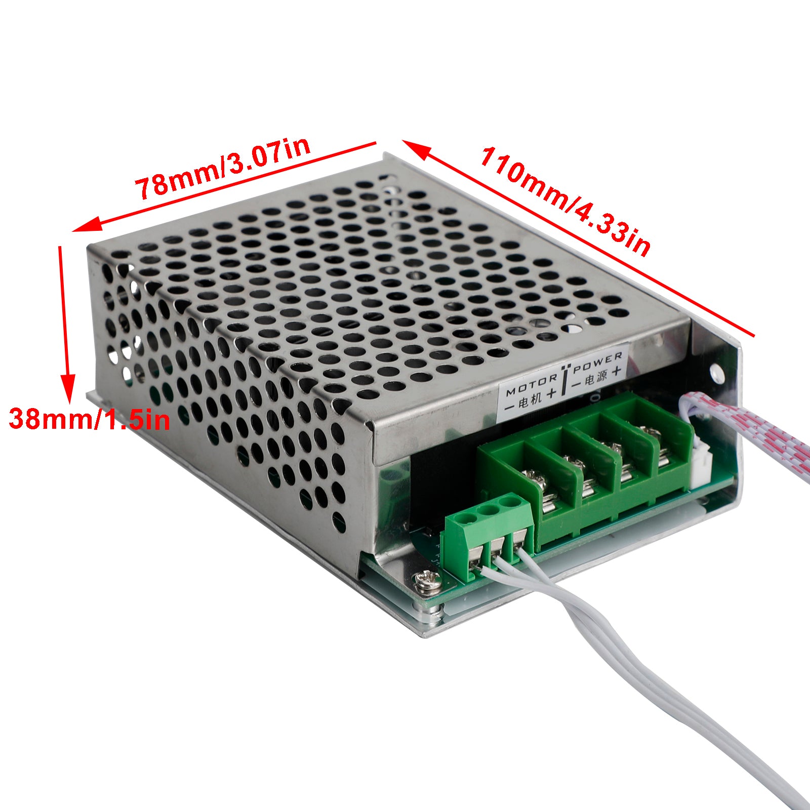 DC10V-50V 12V 24V 36V 40A PWM DC Controlador de velocidad del motor CW CCW Interruptor reversible