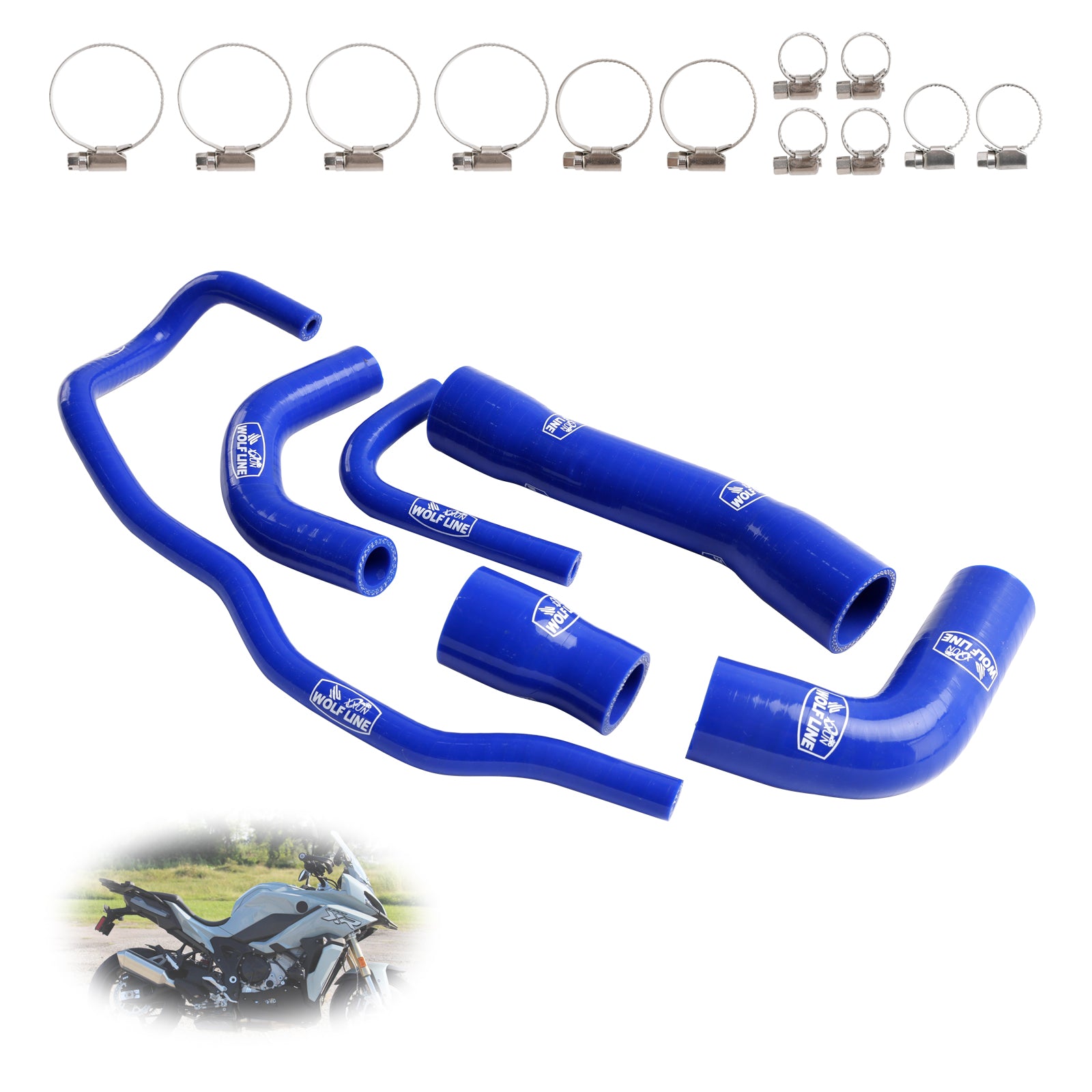 2021-2024 BMW S1000XR Silikon Radiator kjølevæskesett Kit