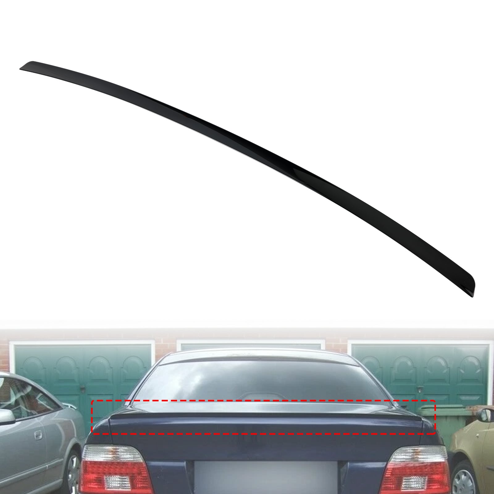 Gloss Black Rear Boot Spoiler For BMW 5 Series E39 Sedan 525i 530i M5 97-03