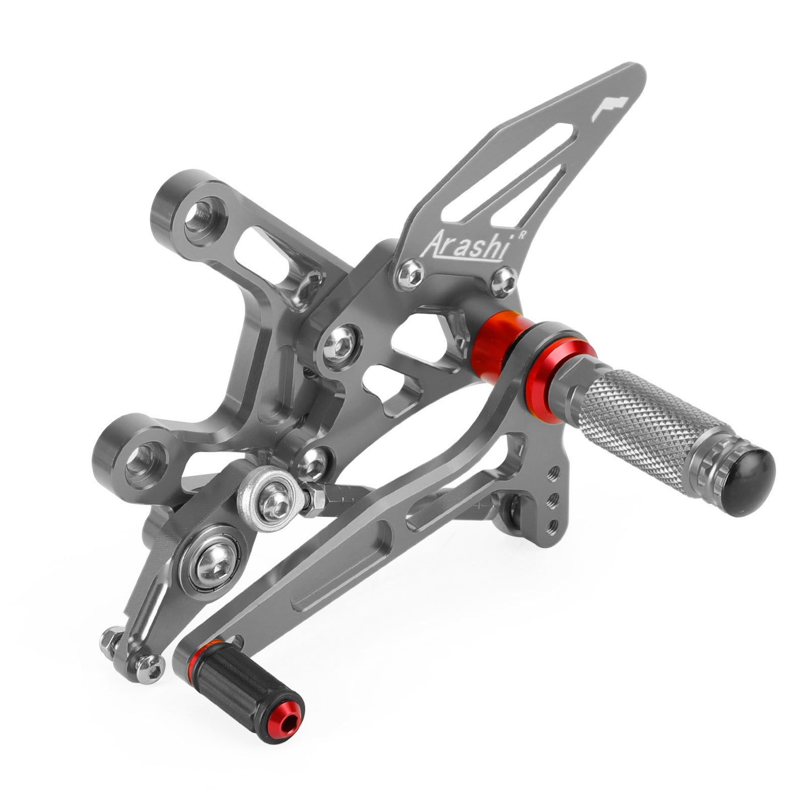 2021-2023 Kawasaki ZX-10R ZX10 ZX1000 CNC aluminium achtersets voetsteunen grijs