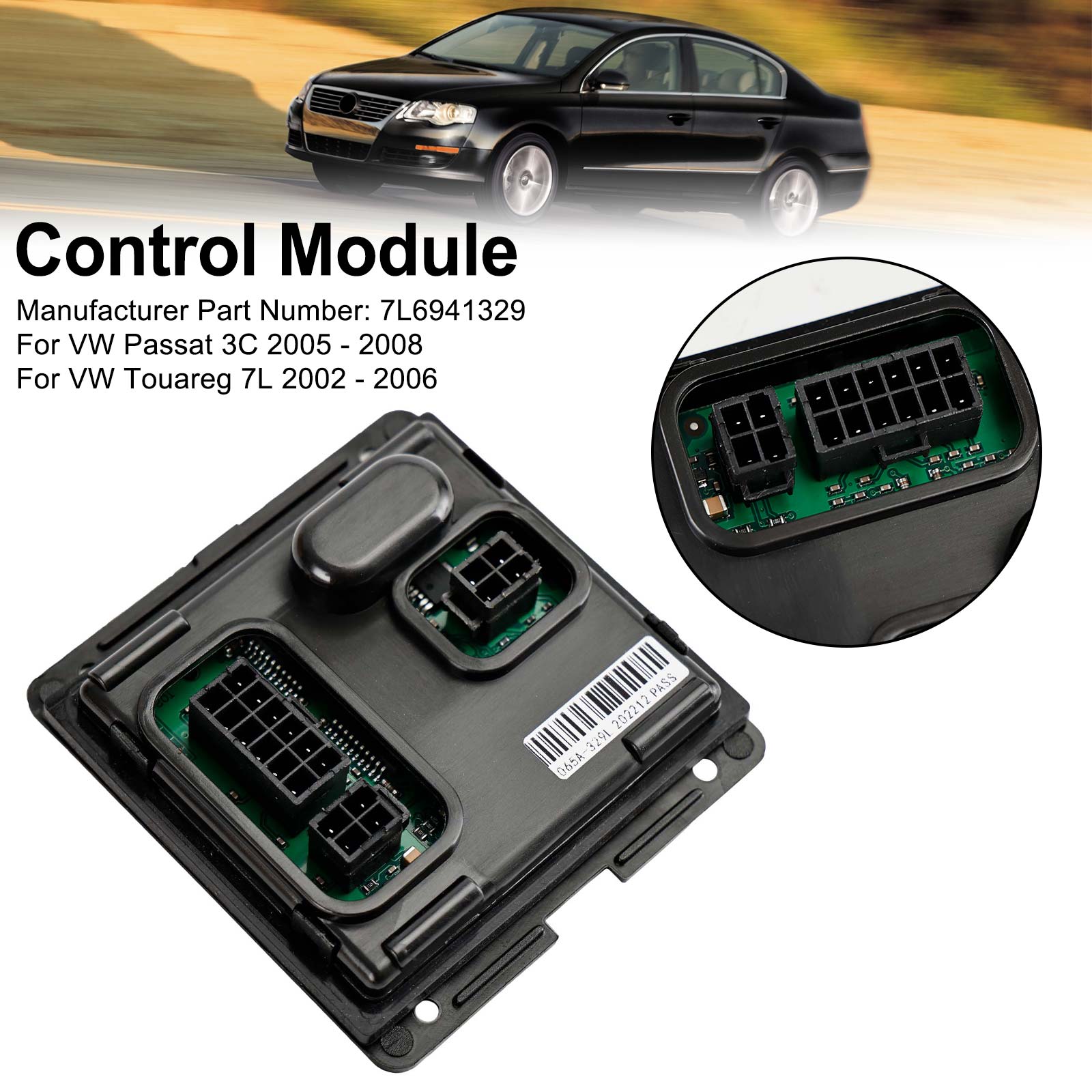 Vänster Xenon -strålkastare AFS -kurvmodul 7L6941329 för VW Passat