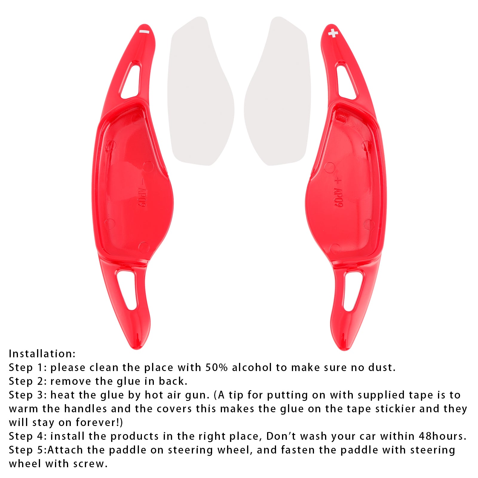 Steering Wheel Paddle Shifter Extensions For BMW G05 X5 F95 X5M G07 X7 G22 Red