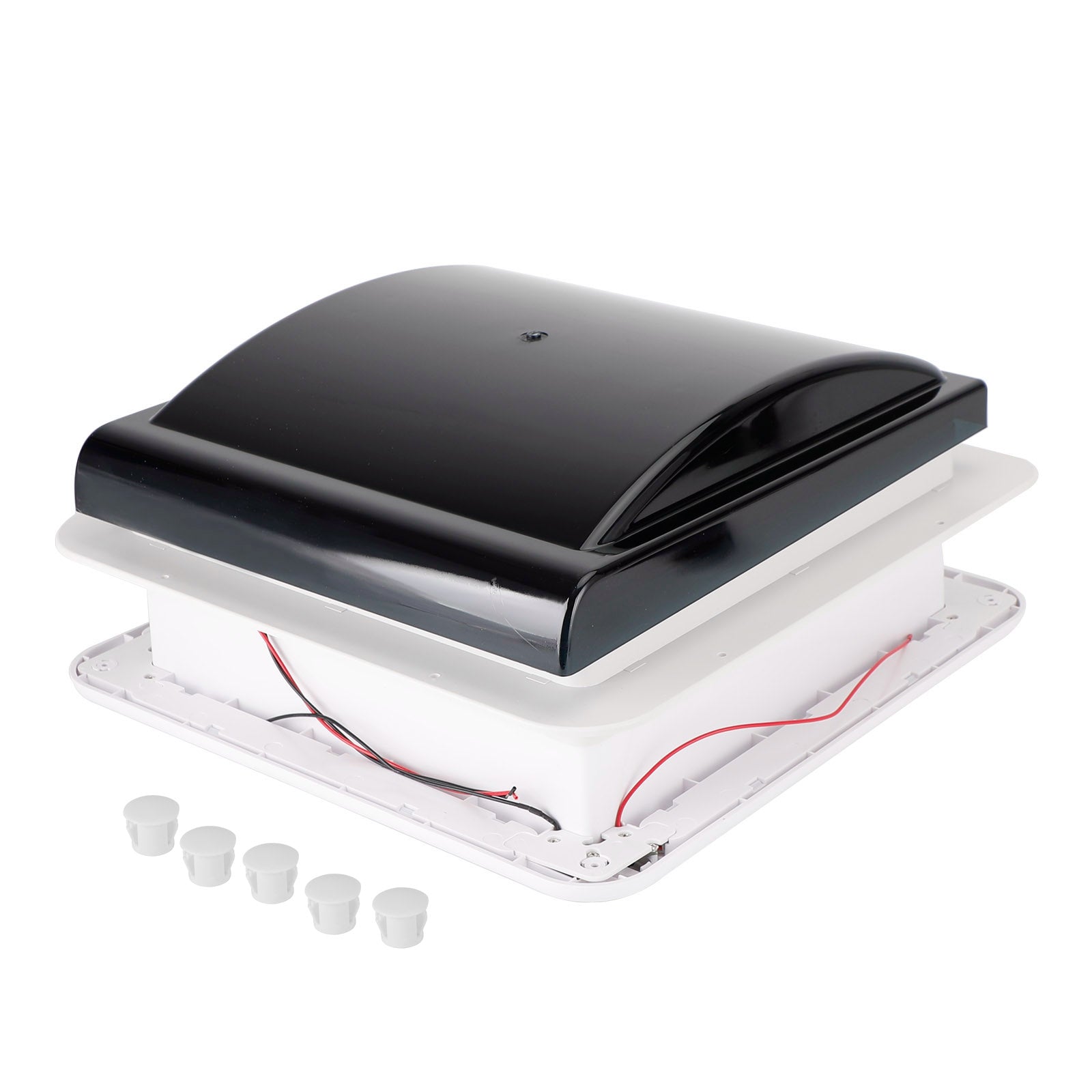 Med LED-ljus 14" Manuell takventil för husbil, husbil, husbil, 12V takfönster