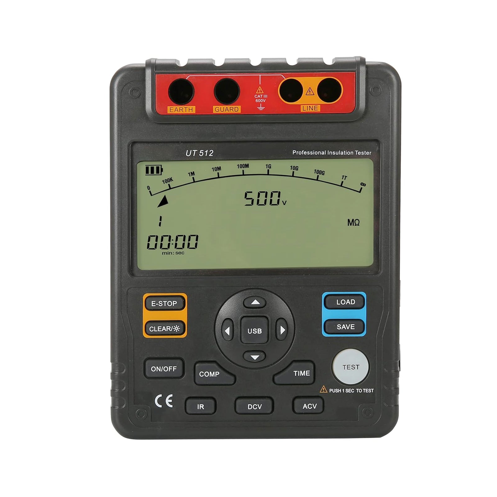 UT512 Insulation Resistance Testers Voltmeter Auto Range 2500V 100GΩ