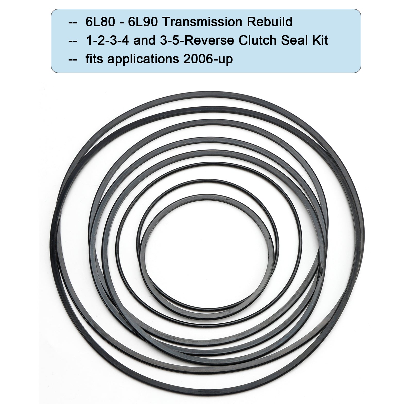 6L80 6L90 Transmissie gereviseerd 1-2-3-4 3-5-achteruitkoppelingsafdichtingenpakket O-ringen