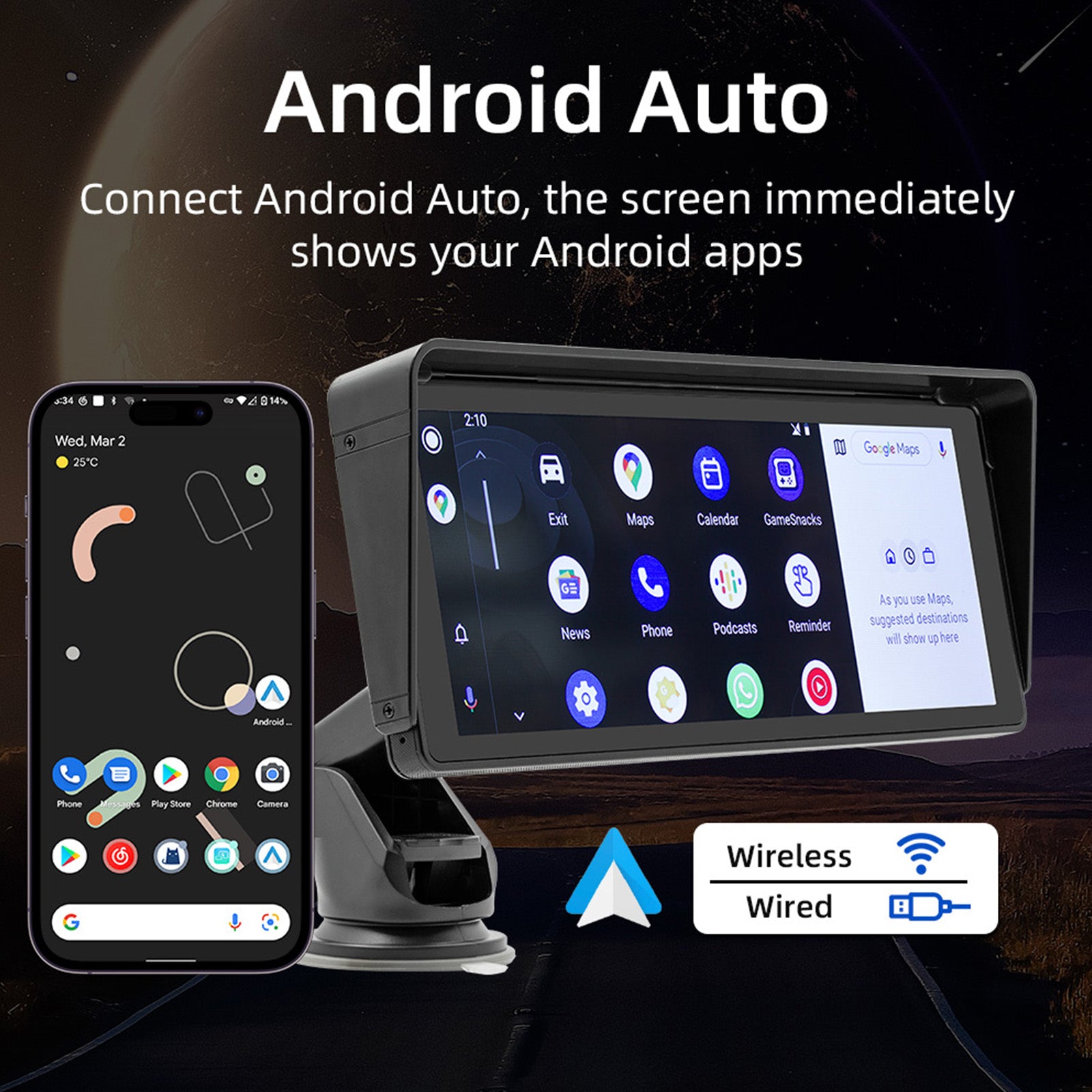 10.26" Auto MP5 prehrávač Bluetooth FM vysielač Bezdrôtový Carplay 4 LED kamera