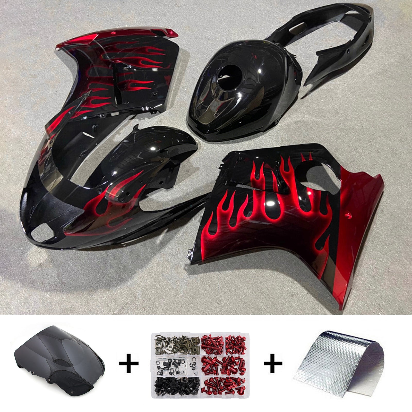 Injection Fairing Kit Bodywork ABS For Honda CBR1100XX SuperBlackBird 1996-2007