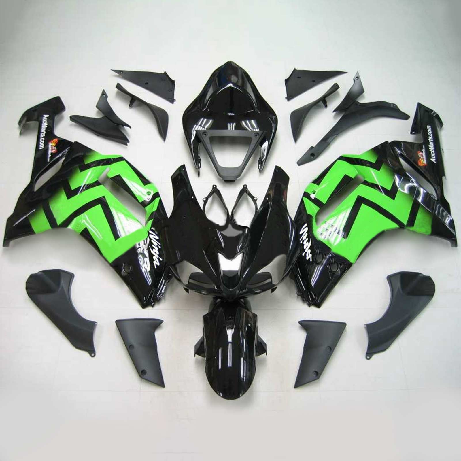 2007-2008 KAWASAKI ZX6R 636 AMOTOPART INJEKTION FAIRING KIT BOODYWORK ABS #128