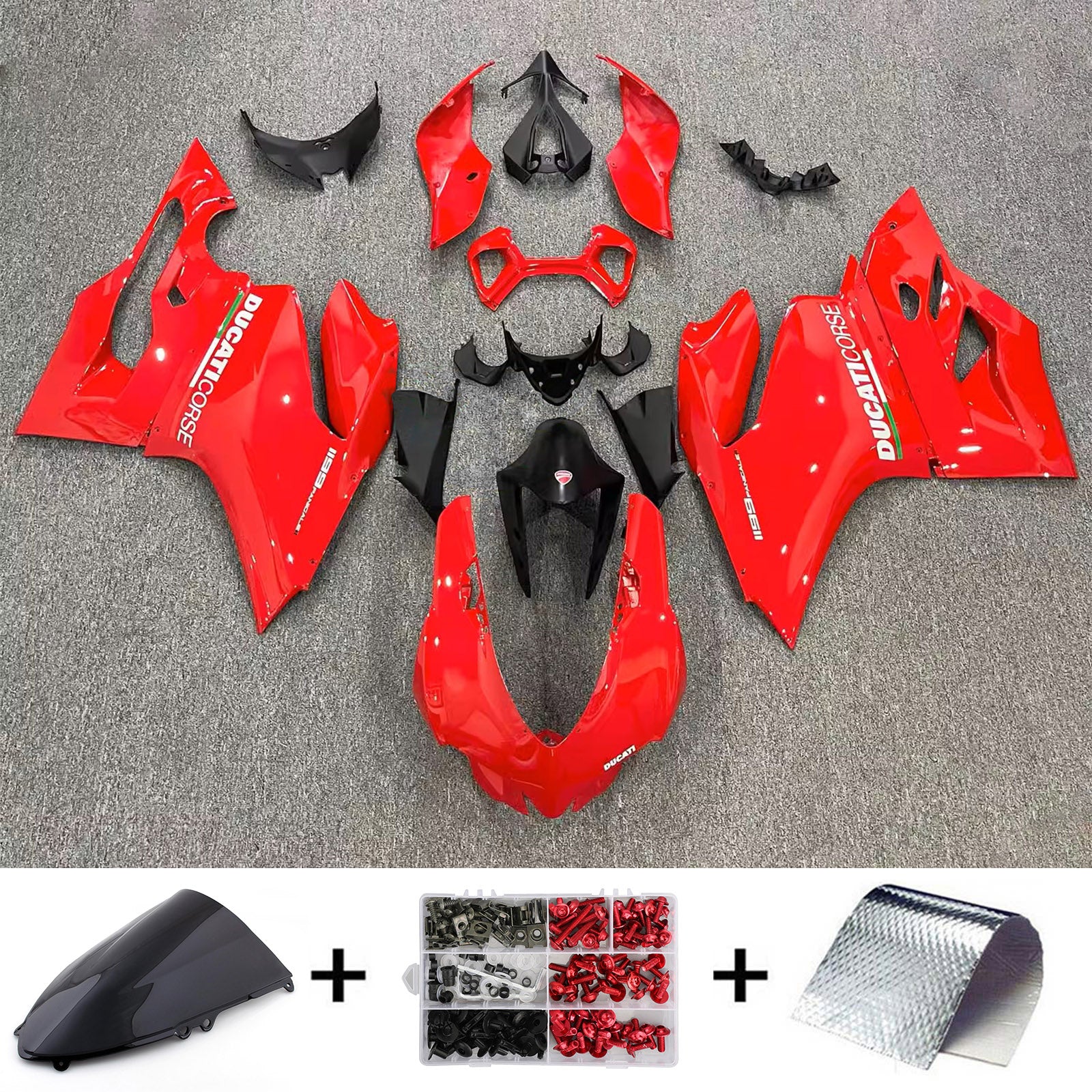 2012-2015 Ducati 1199 Injeksjon Fairing Kit Bodywork Plast Abs