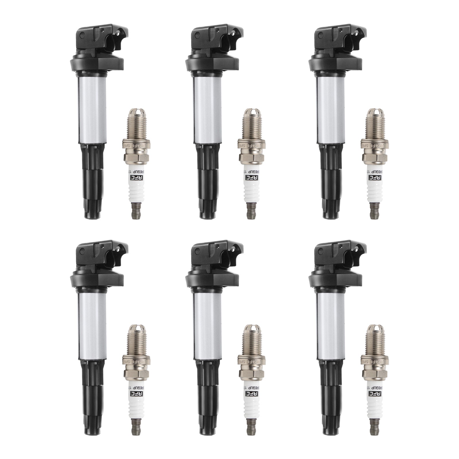 2008-2010 BMW 135i E87 I6 3.0L gasolina 6x bobina de encendido+bujía UF515 UF522 12130390064