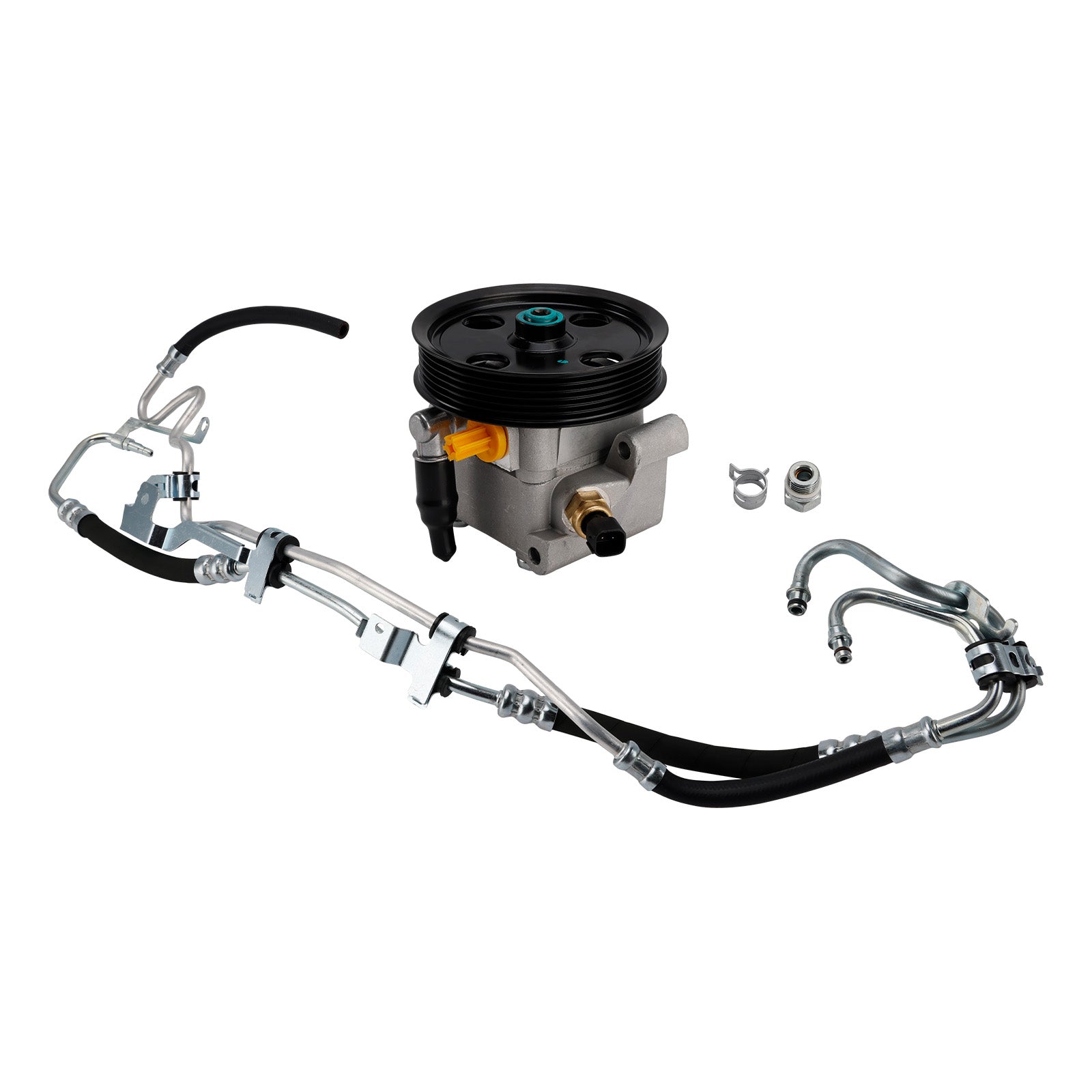 Power Steering Pump + High Pressure Pipe 4M513A696AC Fit Ford Focus 2004-2011