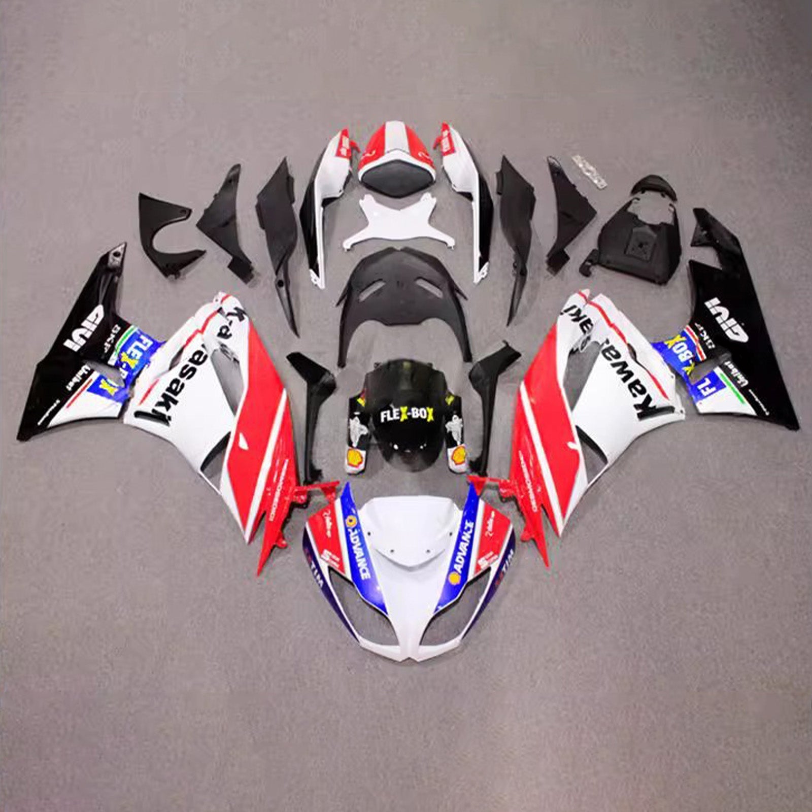 Kit carena iniezione carrozzeria in plastica ABS adatta per Kawasaki ZX6R 636 2009-2012