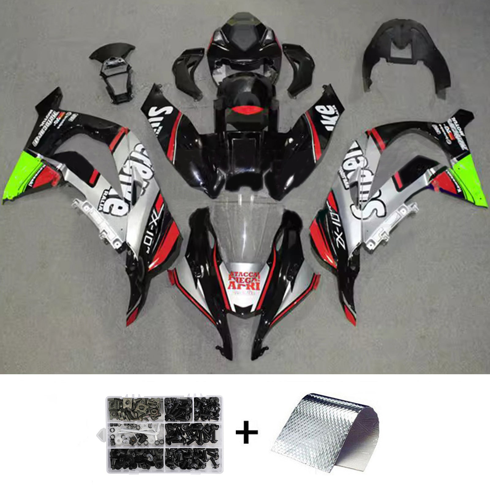 Injection Fairing Kit Bodywork Plastic ABS fit For Kawasaki ZX10R 2016-2020