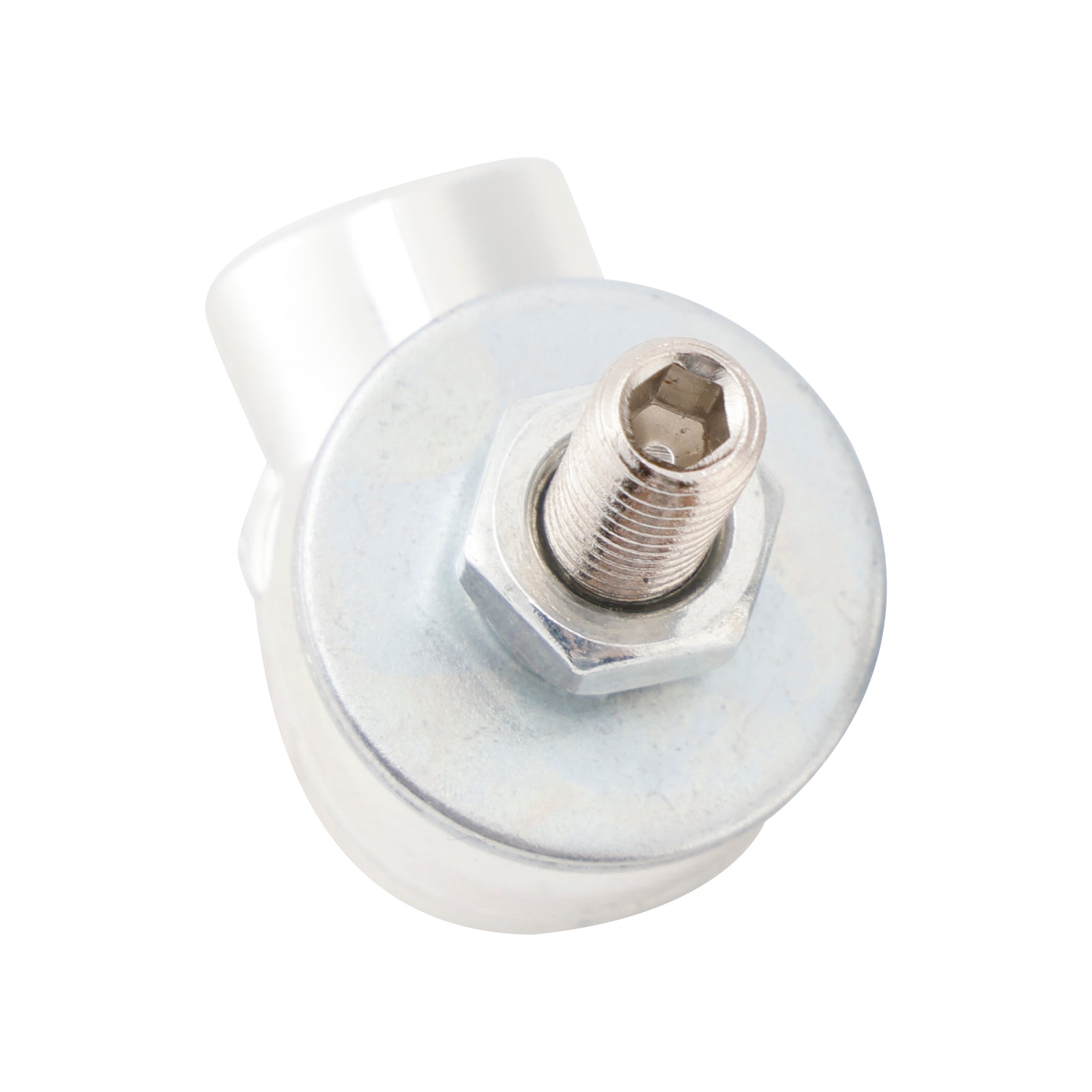 4 Custom SKULL License Plate Bolt Screw Silver Plastic Motorcycle Chopper Bobber