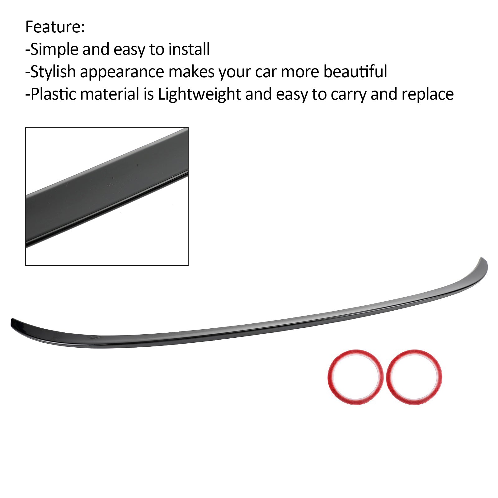 M3 Stijl Kofferbak Spoiler Wing Fit BMW 3 Serie F30 F35 2012-2019 Glanzend Zwart