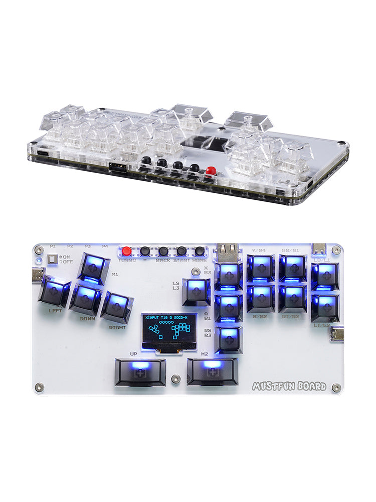 Mustfun hitbox Mini Stickless Controller vhodný pre PC/PS3/PS4/Switch atď.