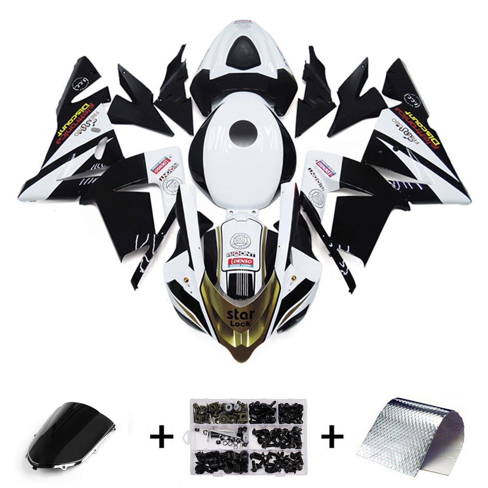 Injection Fairing Kit Bodywork Plastic ABS fit For Kawasaki ZX10R 2004-2005