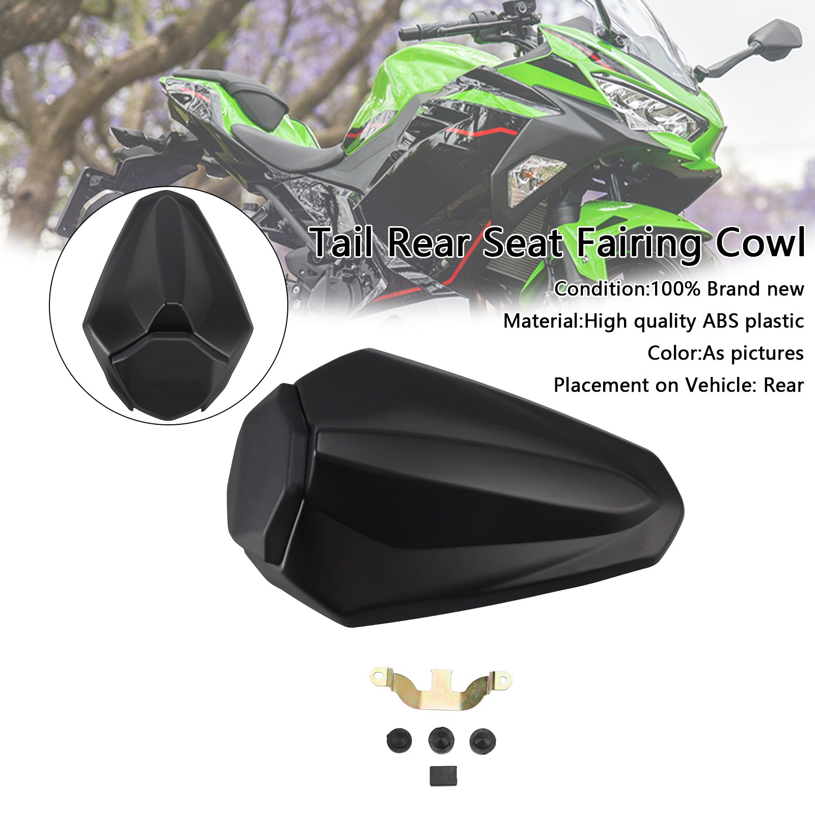 Capot de carénage de siège arrière de queue de course Kawasaki Ninja 400 EX400 2018-2024
