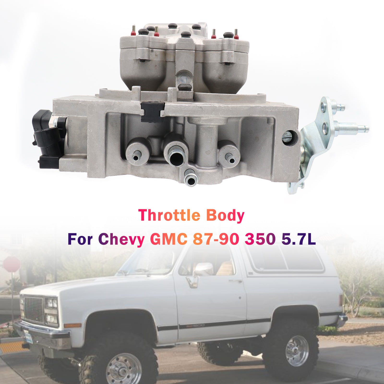 1987-1990 Chevy GMC 350 5.7L Camión Silverado Tahoe Suburban TBI Cuerpo del acelerador