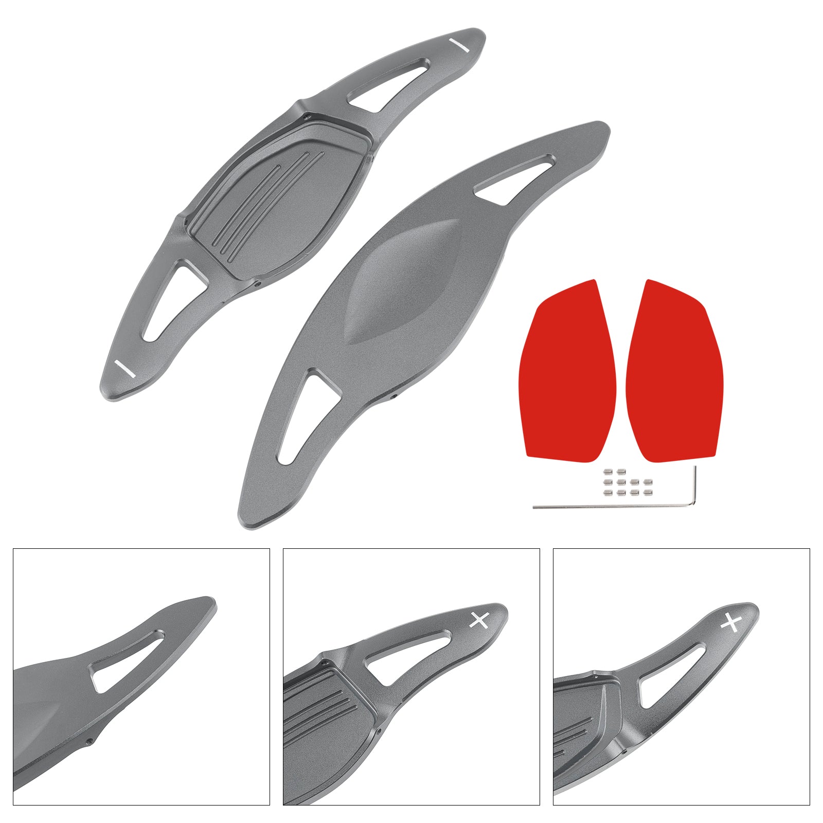 Extensión de palanca de cambios del volante para Audi RS5 RS3 TT RS Aluminio