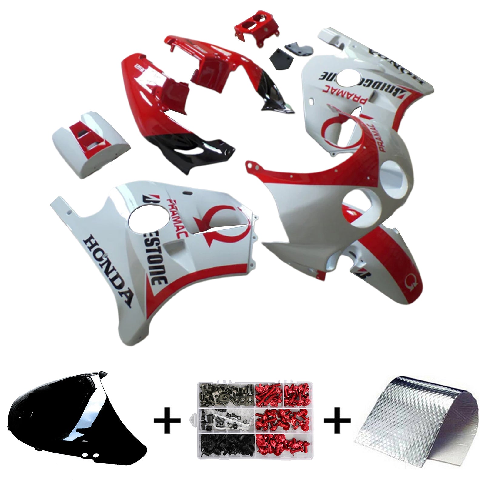 1990-1998 Honda CBR250RR MC22 Injeksjon Fairing Kit Bodywork Plastic ABS
