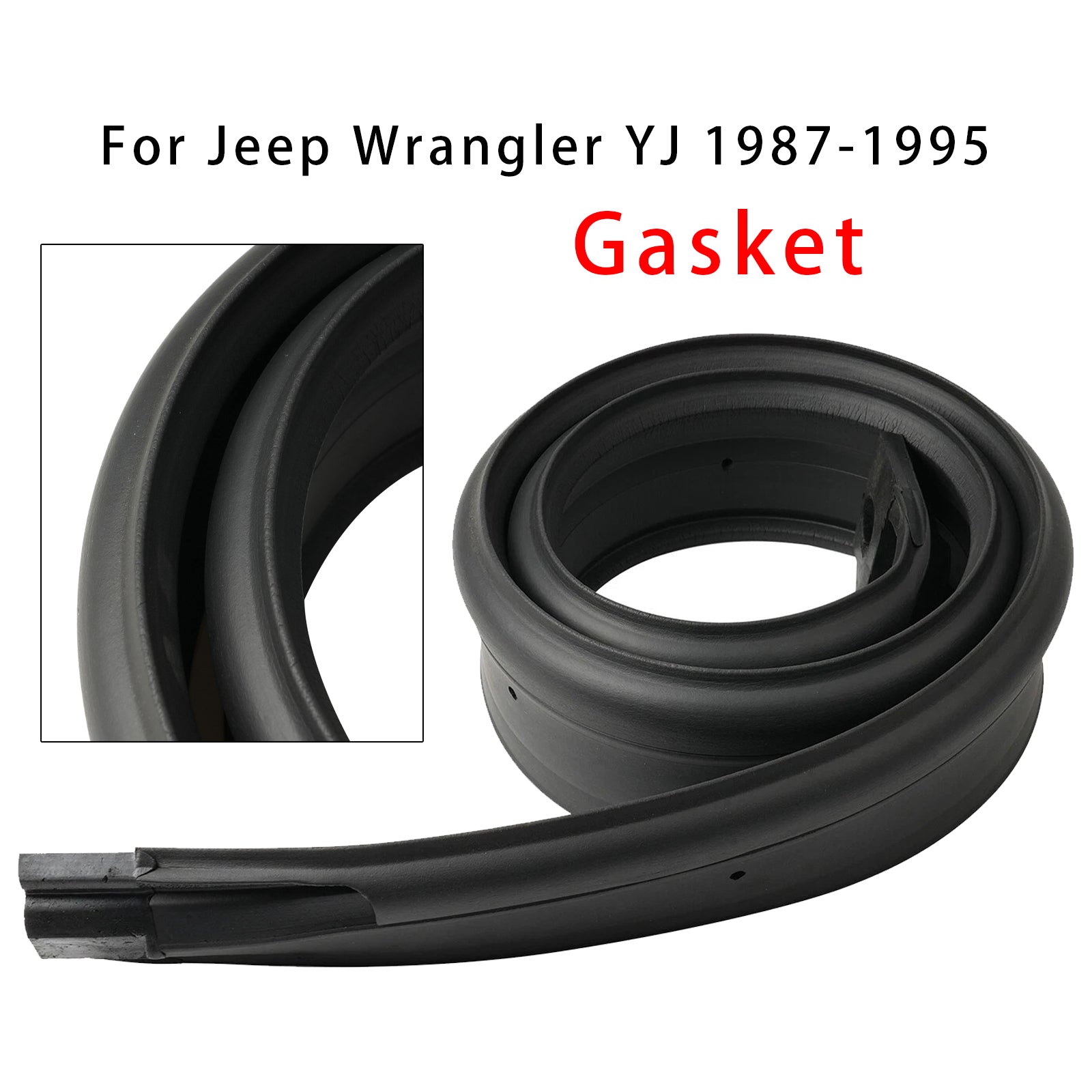 Cowl Seal to Windshield Frame Rubber Gasket For Jeep Wrangler YJ 1987-1995