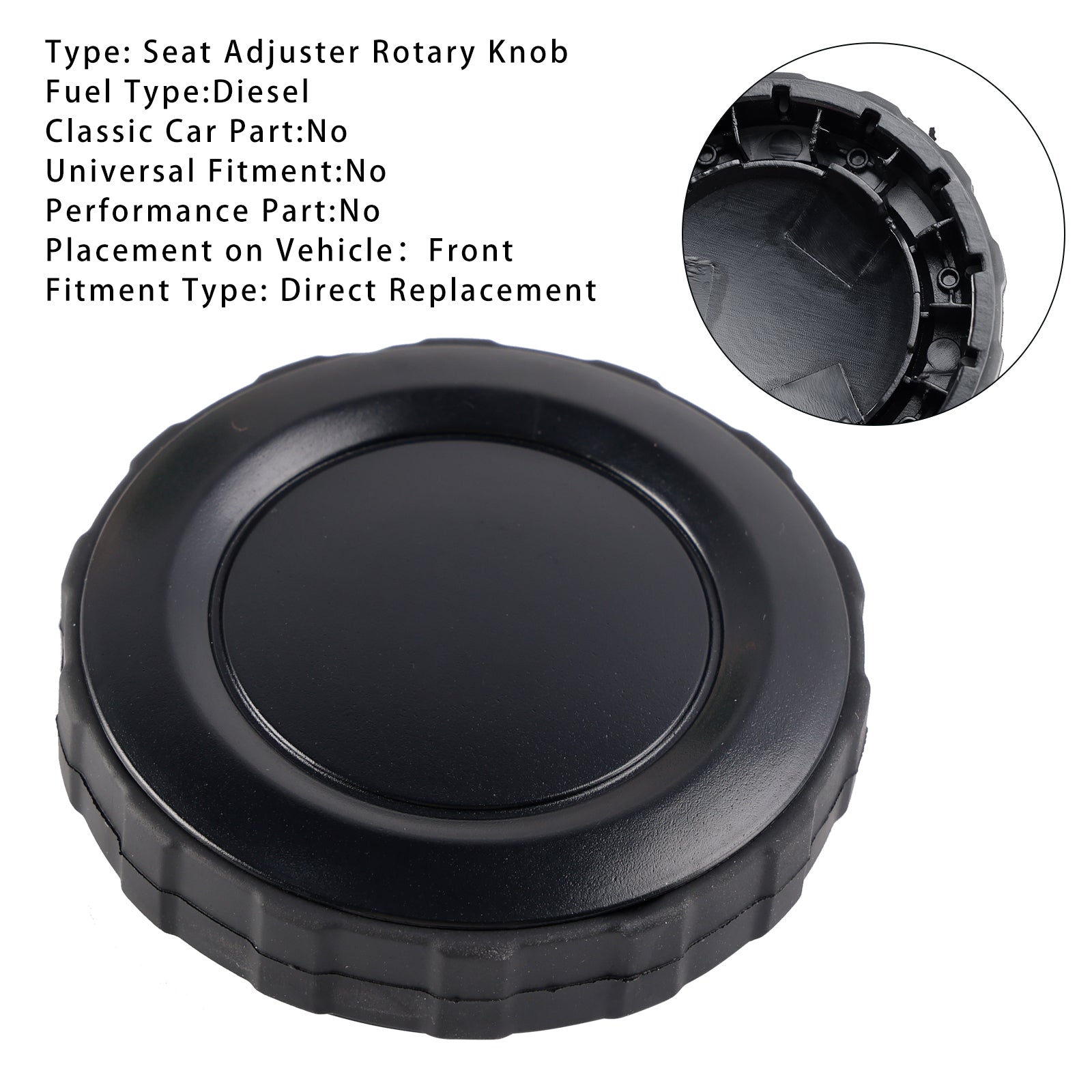 Framsätets justering Rotary Knob Handle 5G4881671 för VW för Audi 2013-2017