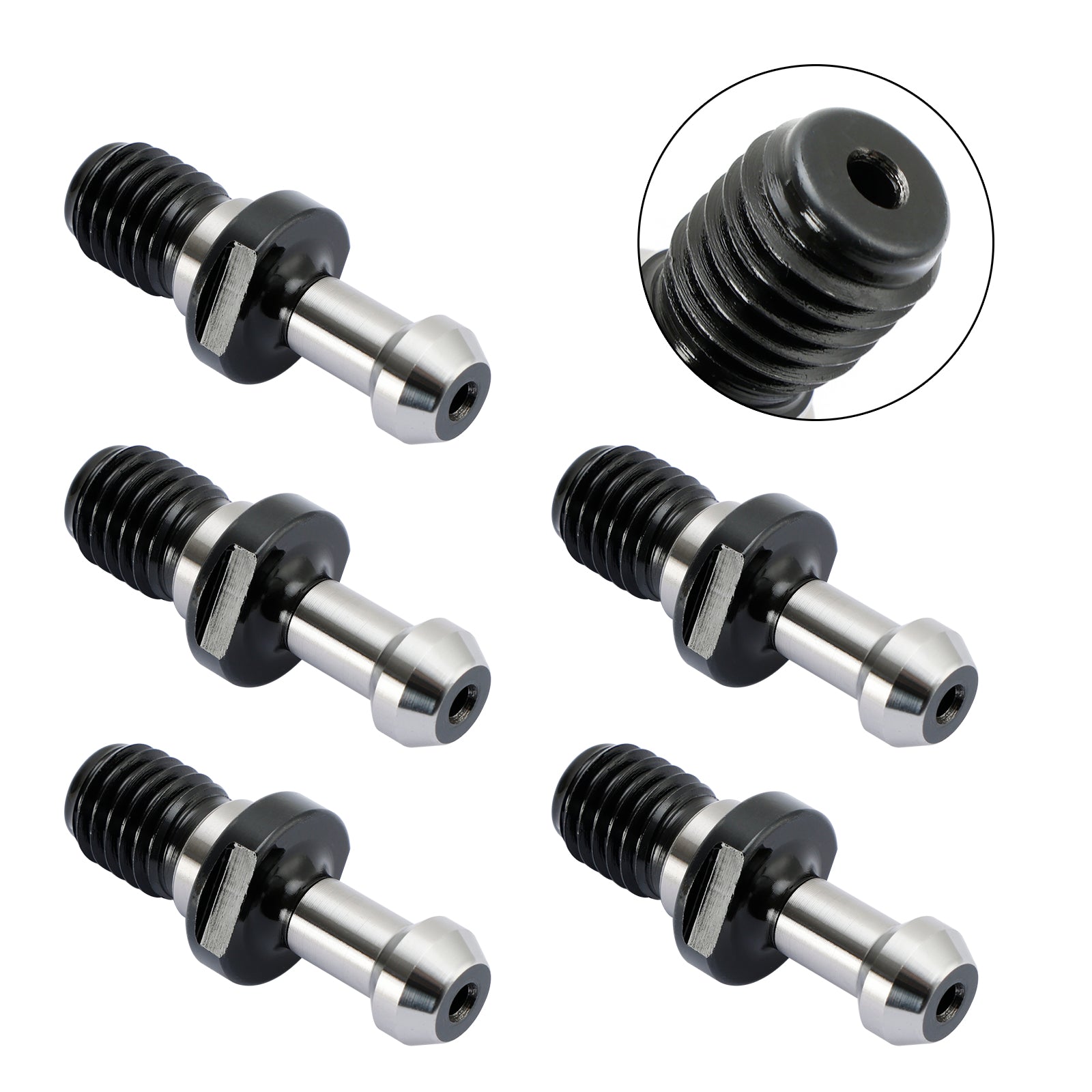 Perilla de retención de perno prisionero CAT40 de 45 pulgadas, 5 uds., se adapta a cualquier Haas CAT40 CNC plateado