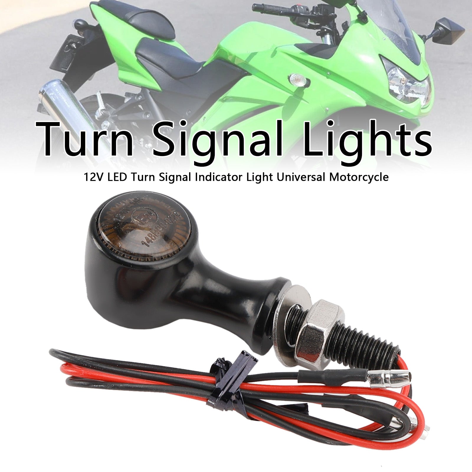 12V LED -turneringsindikatorljus 8mm Universal Motorcykel för Suzuki