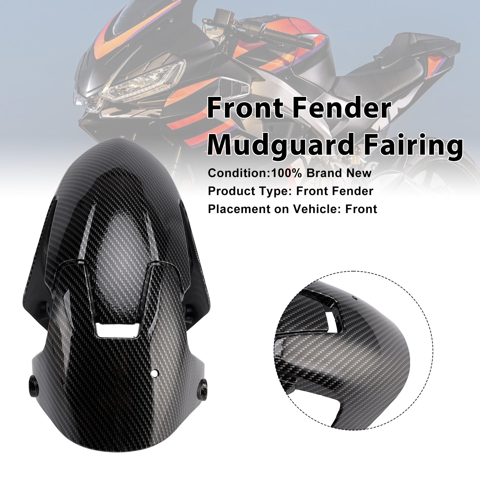 2024-2025 Aprilia RS457 RS 457 guardabarros delantero carenado