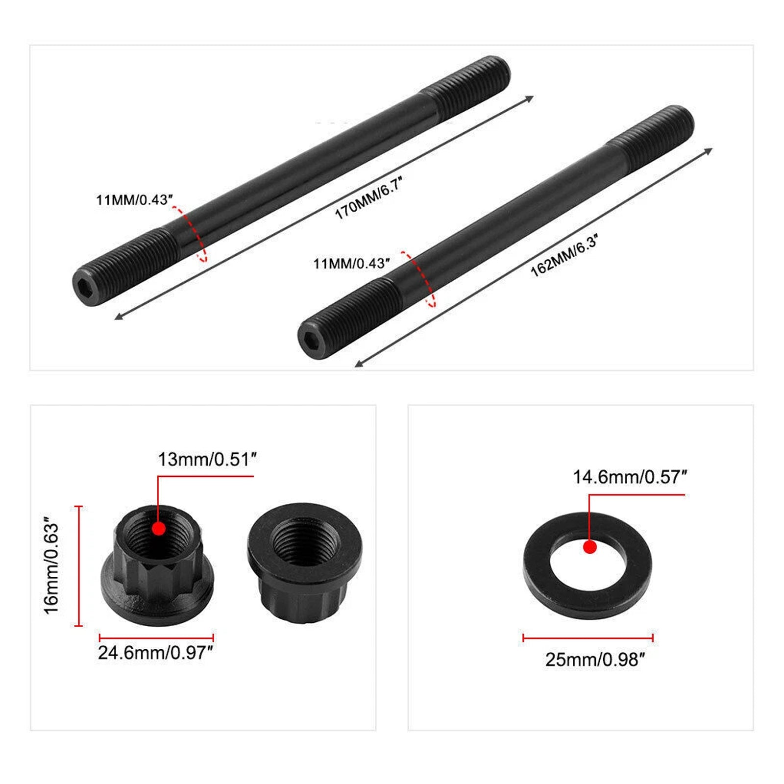 1998-2018 Dodge Cummins 24v Diesel 5.9L 6.7L Cylinder Head Stud Kit 247-4202