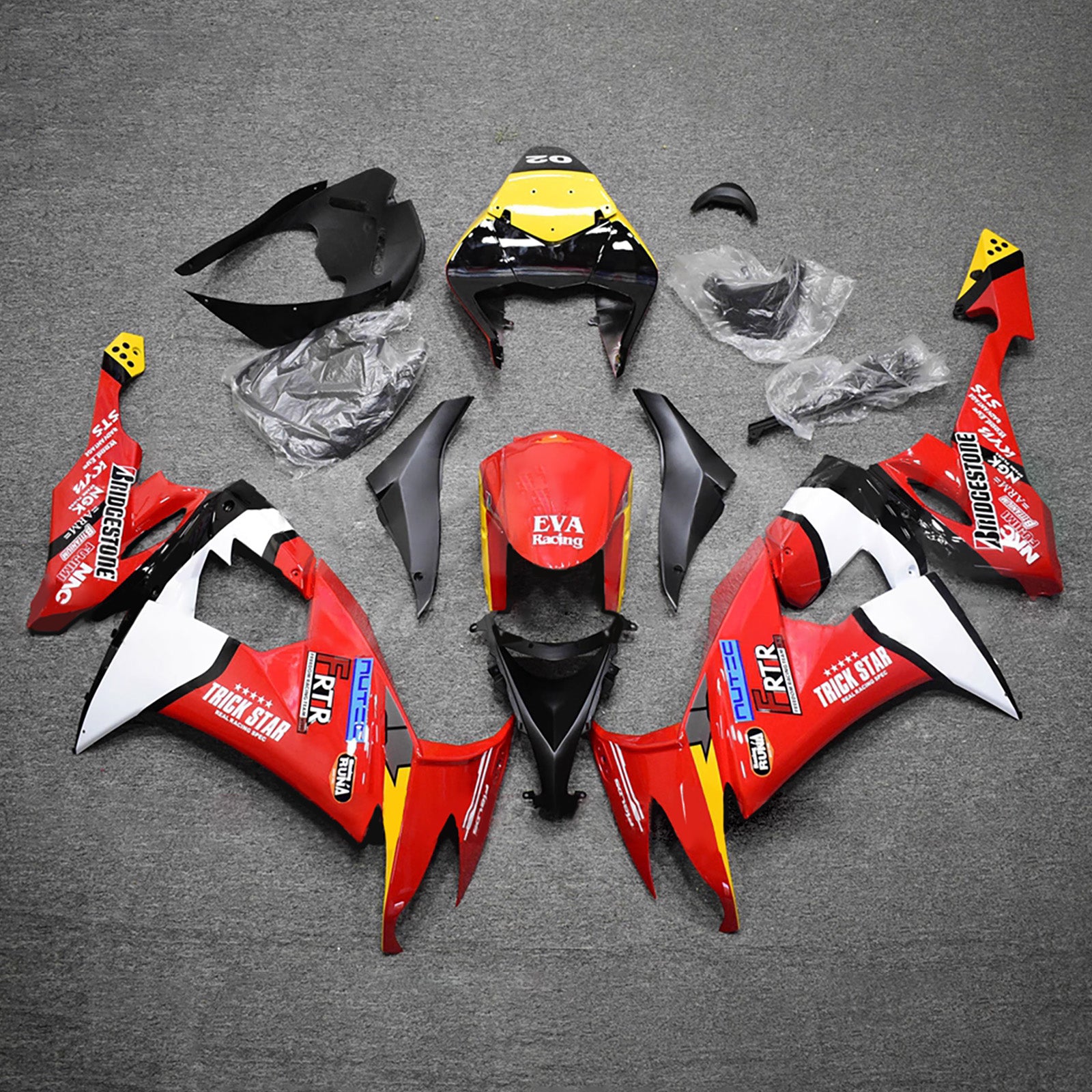 Injection Fairing Kit Bodywork Plastic ABS fit For Kawasaki ZX10R 2008-2010